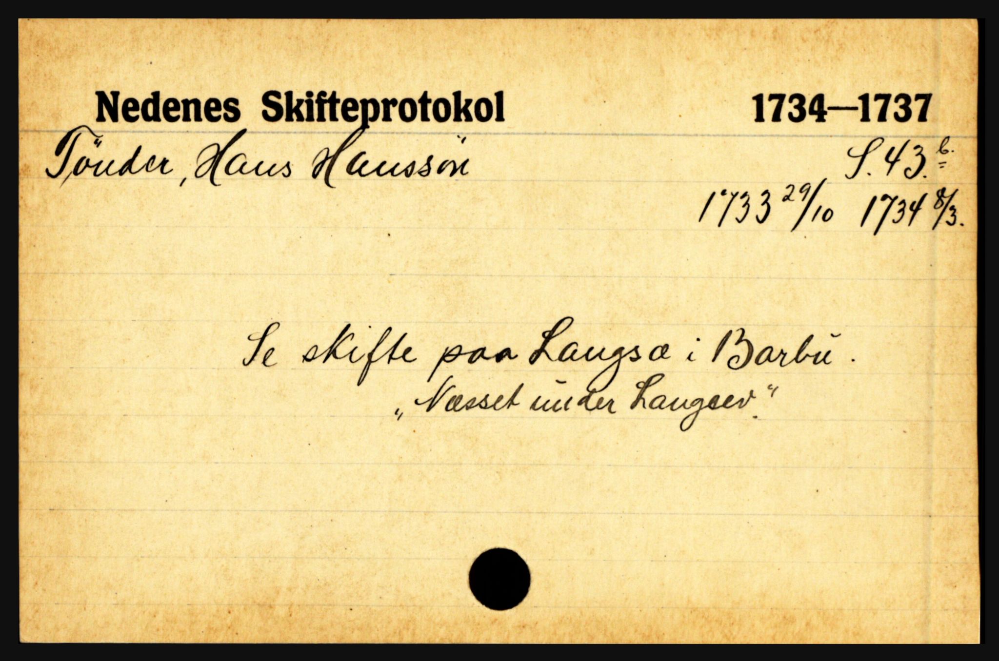 Nedenes sorenskriveri før 1824, AV/SAK-1221-0007/H, s. 31823