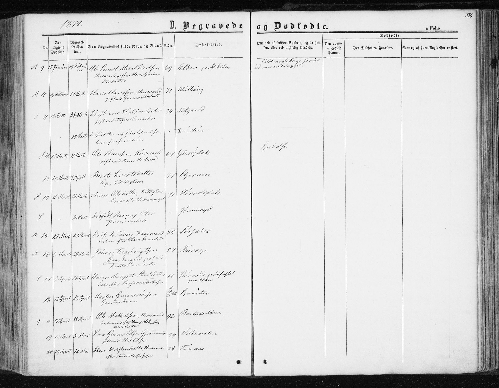 Ministerialprotokoller, klokkerbøker og fødselsregistre - Nord-Trøndelag, AV/SAT-A-1458/741/L0394: Ministerialbok nr. 741A08, 1864-1877, s. 336