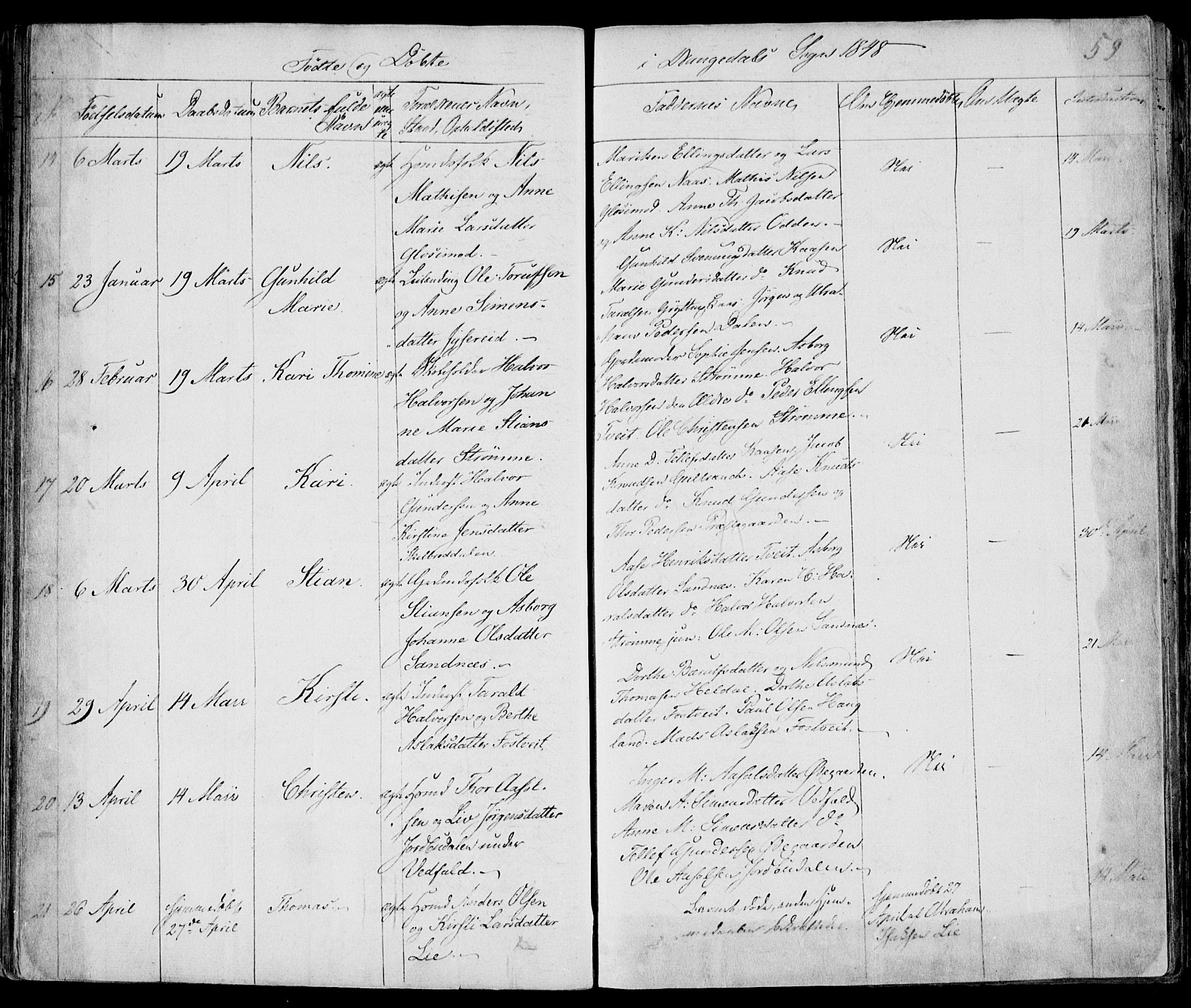 Drangedal kirkebøker, AV/SAKO-A-258/F/Fa/L0007a: Ministerialbok nr. 7a, 1837-1856, s. 59