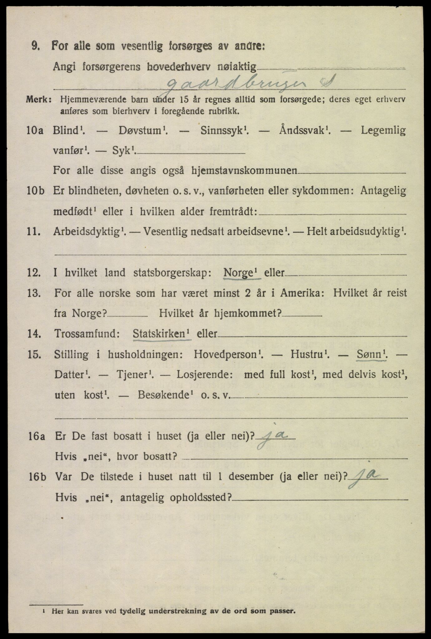 SAK, Folketelling 1920 for 1034 Hægebostad herred, 1920, s. 2118