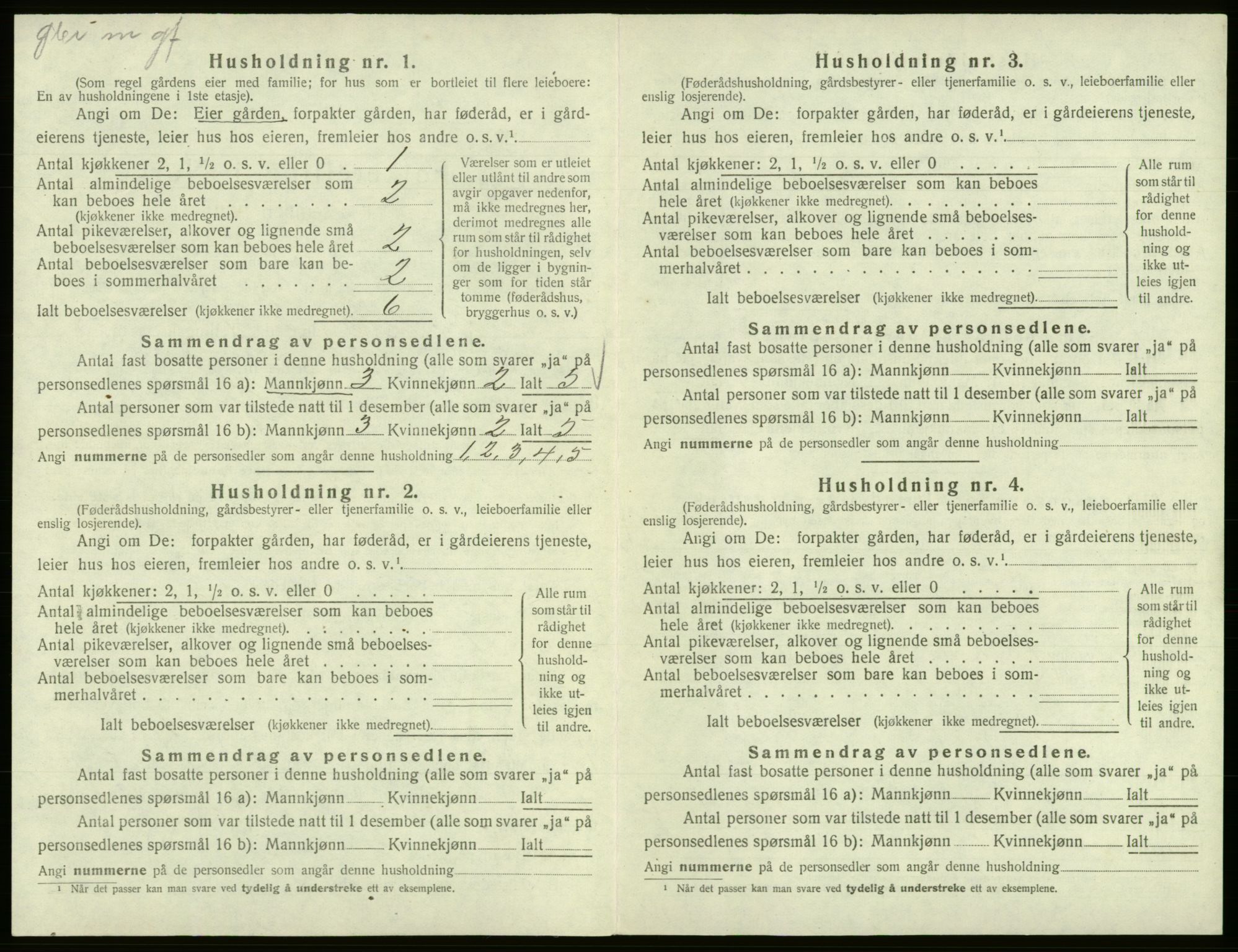 SAB, Folketelling 1920 for 1240 Strandvik herred, 1920, s. 601