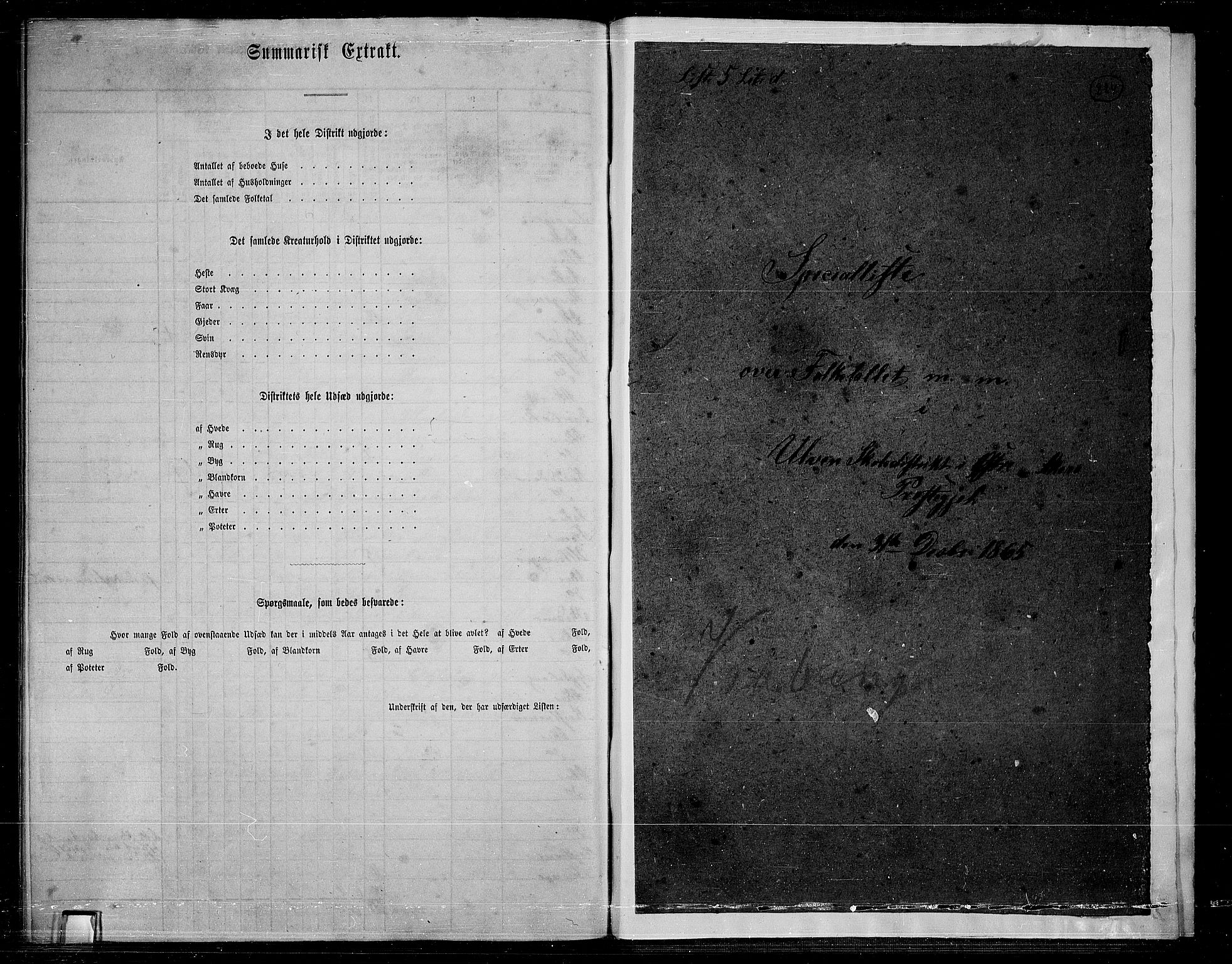 RA, Folketelling 1865 for 0218bP Østre Aker prestegjeld, 1865, s. 210