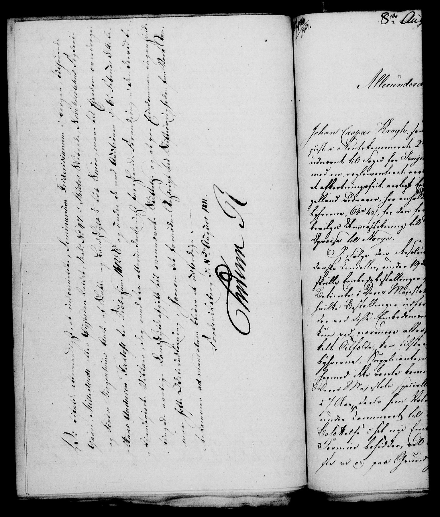 Rentekammeret, Kammerkanselliet, RA/EA-3111/G/Gf/Gfa/L0093: Norsk relasjons- og resolusjonsprotokoll (merket RK 52.93), 1811, s. 461