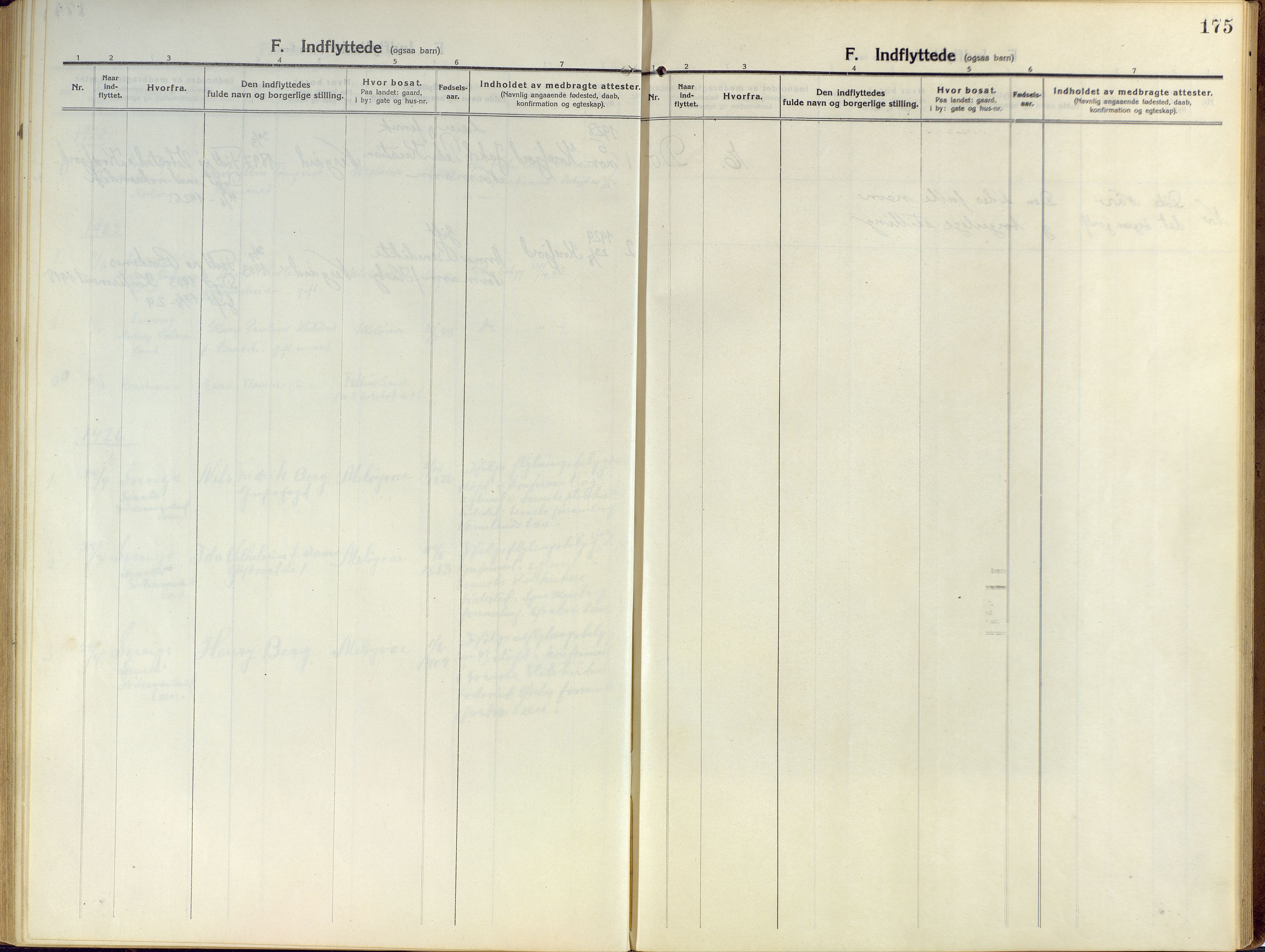 Sand/Bjarkøy sokneprestkontor, AV/SATØ-S-0811/I/Ia/Iaa/L0006kirke: Ministerialbok nr. 6, 1915-1929, s. 175