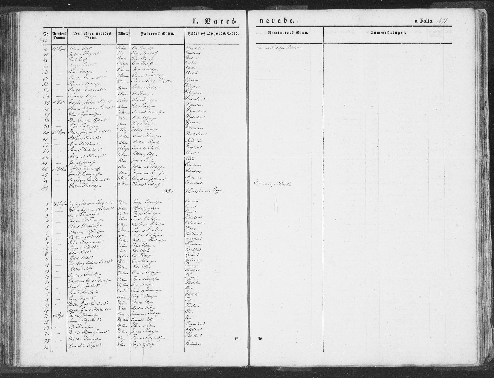 Helleland sokneprestkontor, SAST/A-101810: Ministerialbok nr. A 6.2, 1834-1863, s. 471