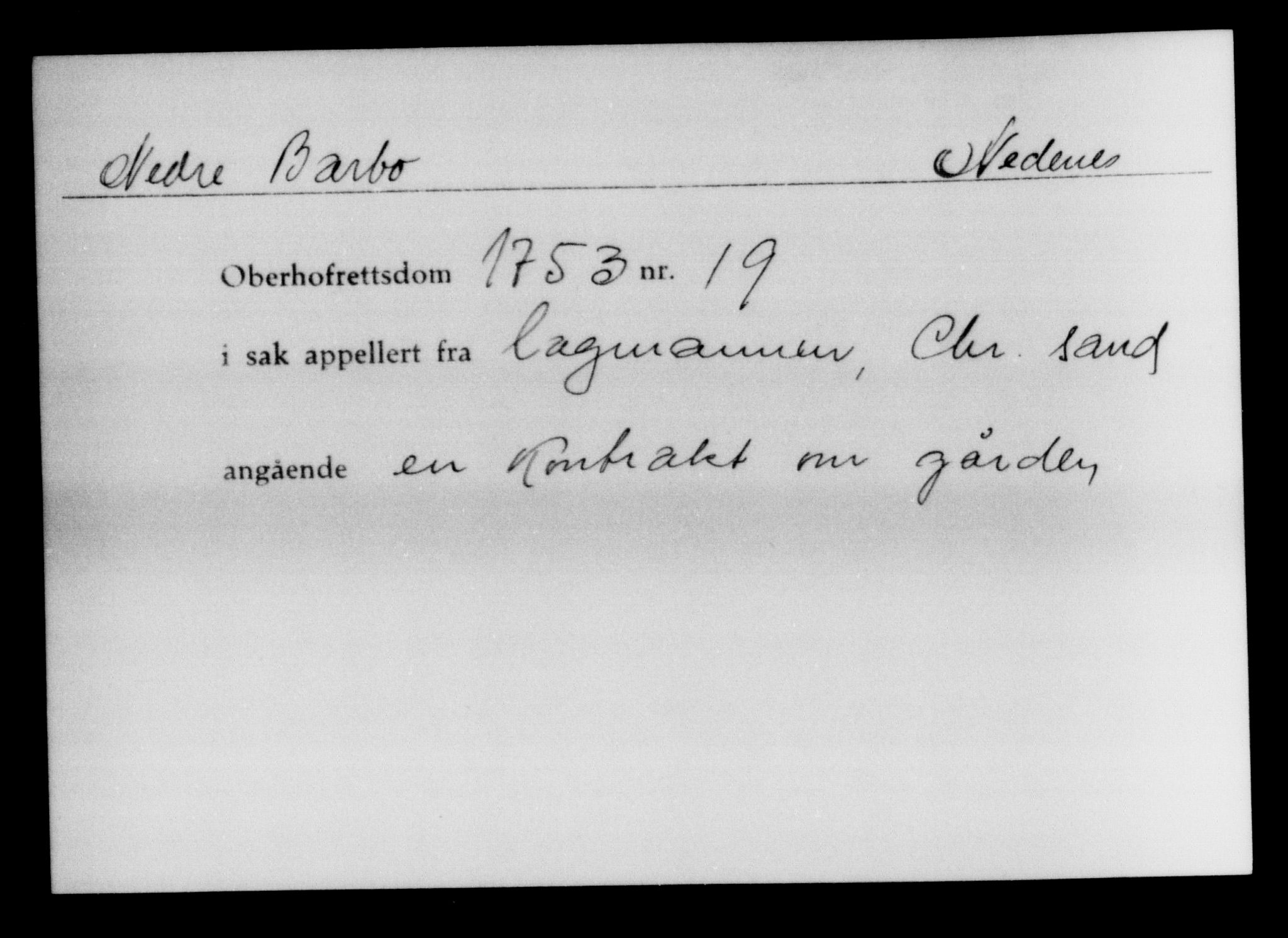 Overhoffretten 1667-1797, AV/RA-EA-2884, 1705