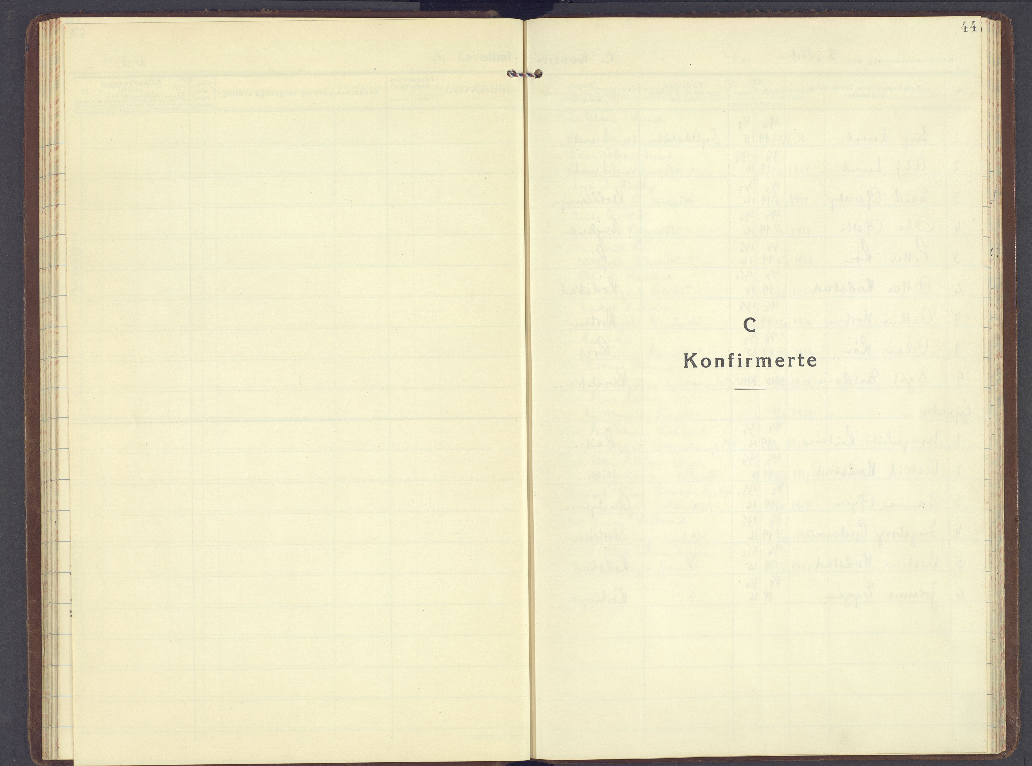 Tynset prestekontor, AV/SAH-PREST-058/H/Ha/Haa/L0029: Ministerialbok nr. 29, 1930-1946, s. 44