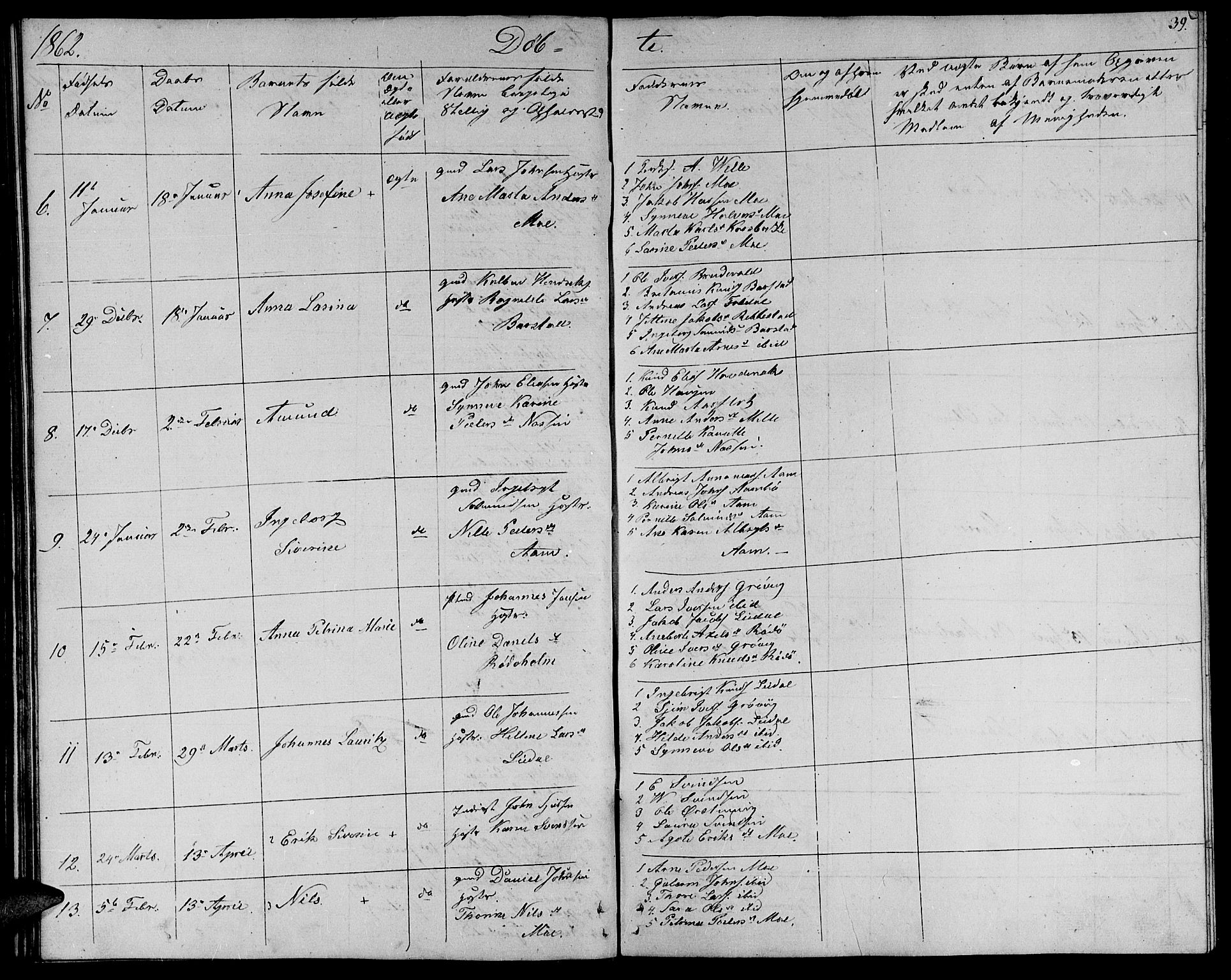 Ministerialprotokoller, klokkerbøker og fødselsregistre - Møre og Romsdal, AV/SAT-A-1454/513/L0187: Klokkerbok nr. 513C01, 1856-1864, s. 39