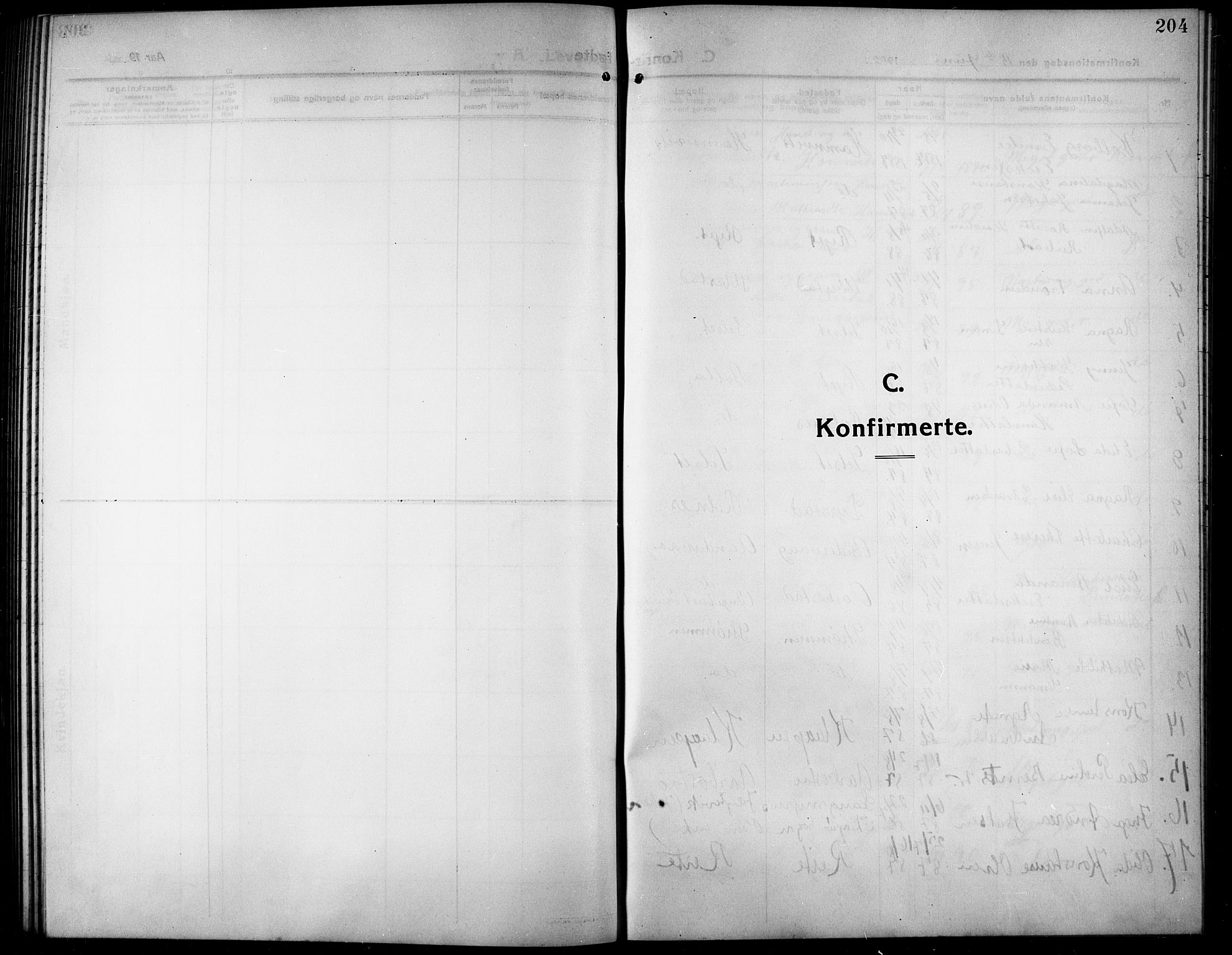 Ibestad sokneprestembete, SATØ/S-0077/H/Ha/Hab/L0009klokker: Klokkerbok nr. 9, 1902-1914, s. 204
