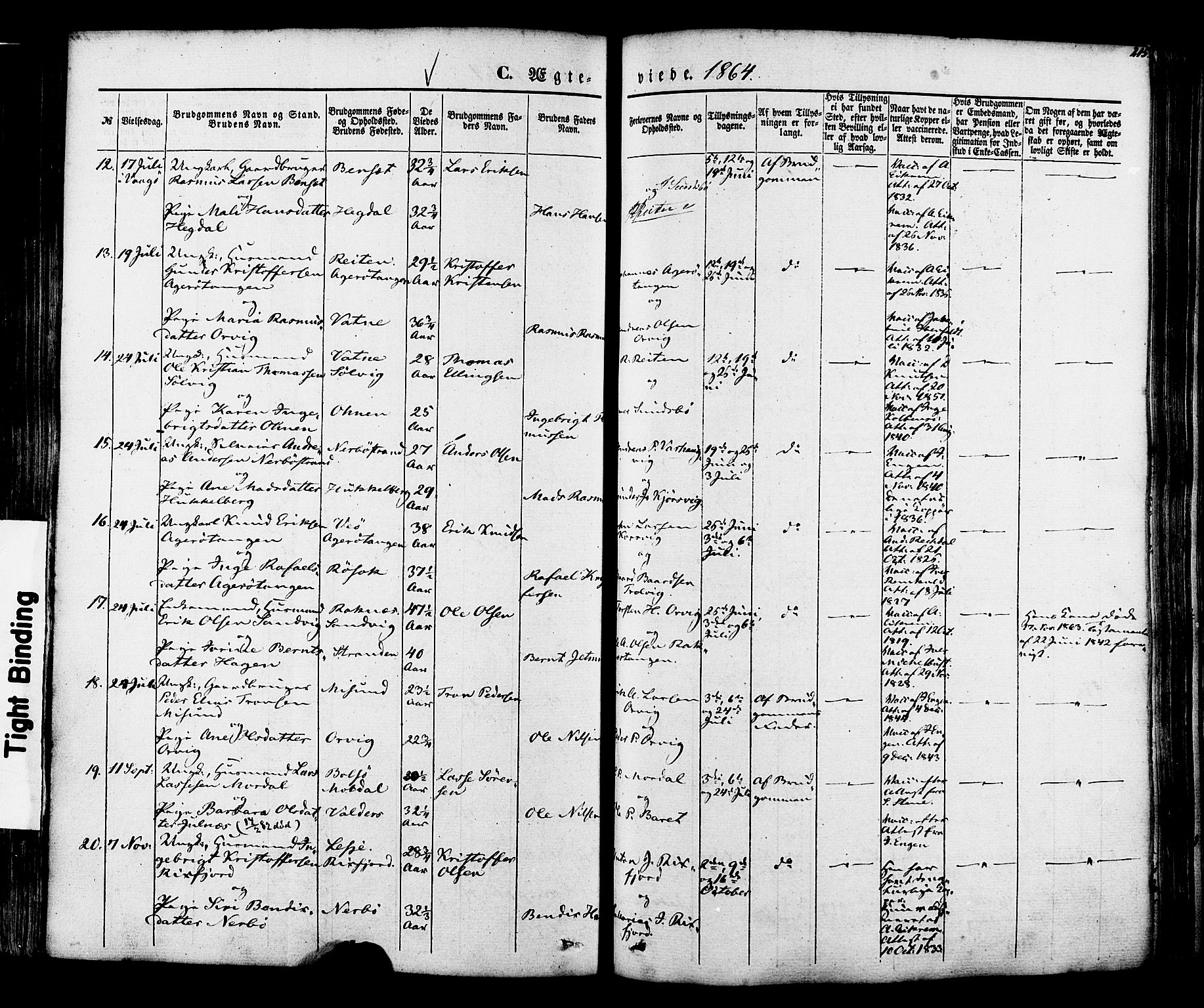 Ministerialprotokoller, klokkerbøker og fødselsregistre - Møre og Romsdal, AV/SAT-A-1454/560/L0719: Ministerialbok nr. 560A03, 1845-1872, s. 215