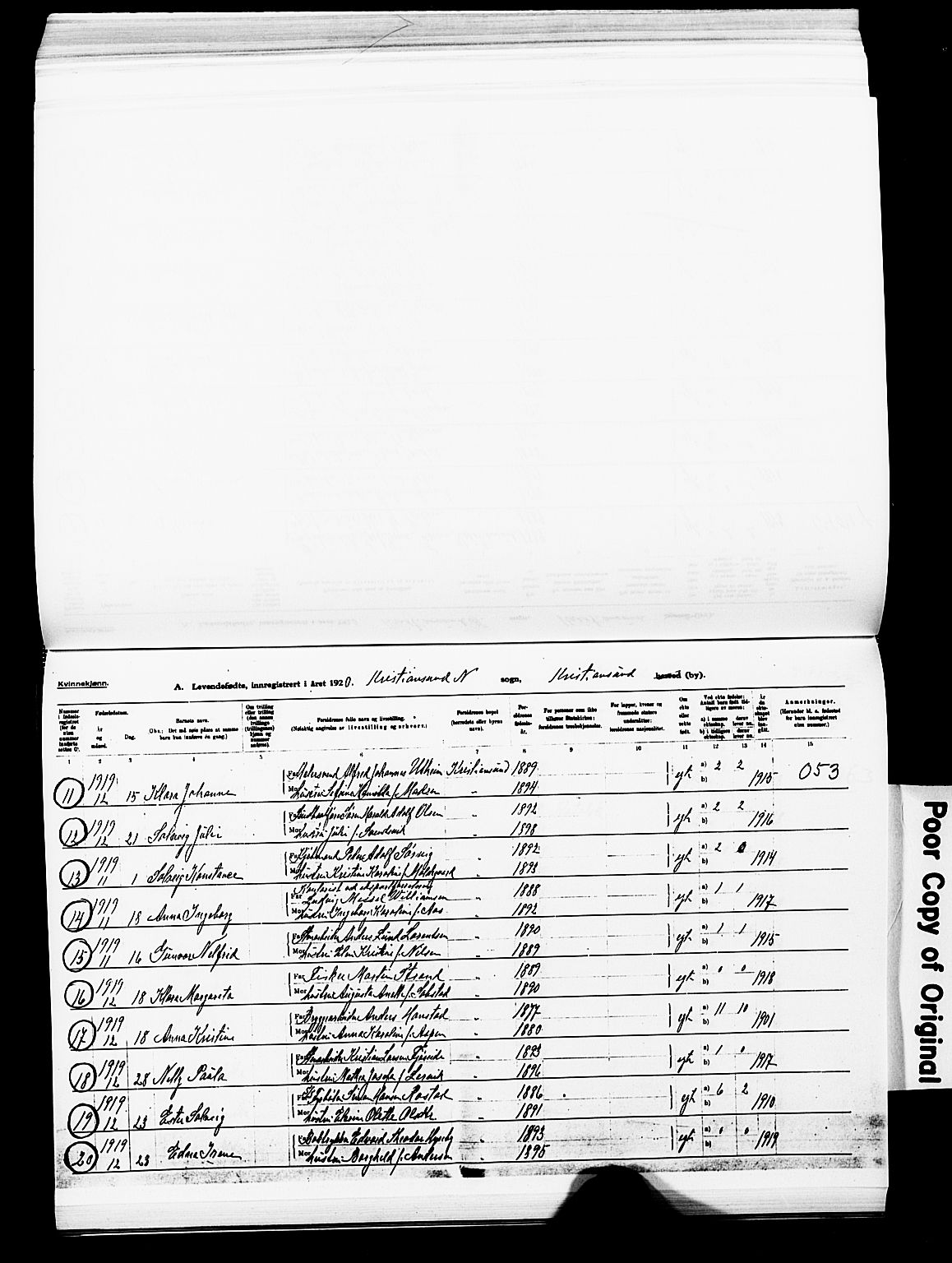 Ministerialprotokoller, klokkerbøker og fødselsregistre - Møre og Romsdal, AV/SAT-A-1454/572/L0861: Ministerialbok nr. 572D05, 1913-1920