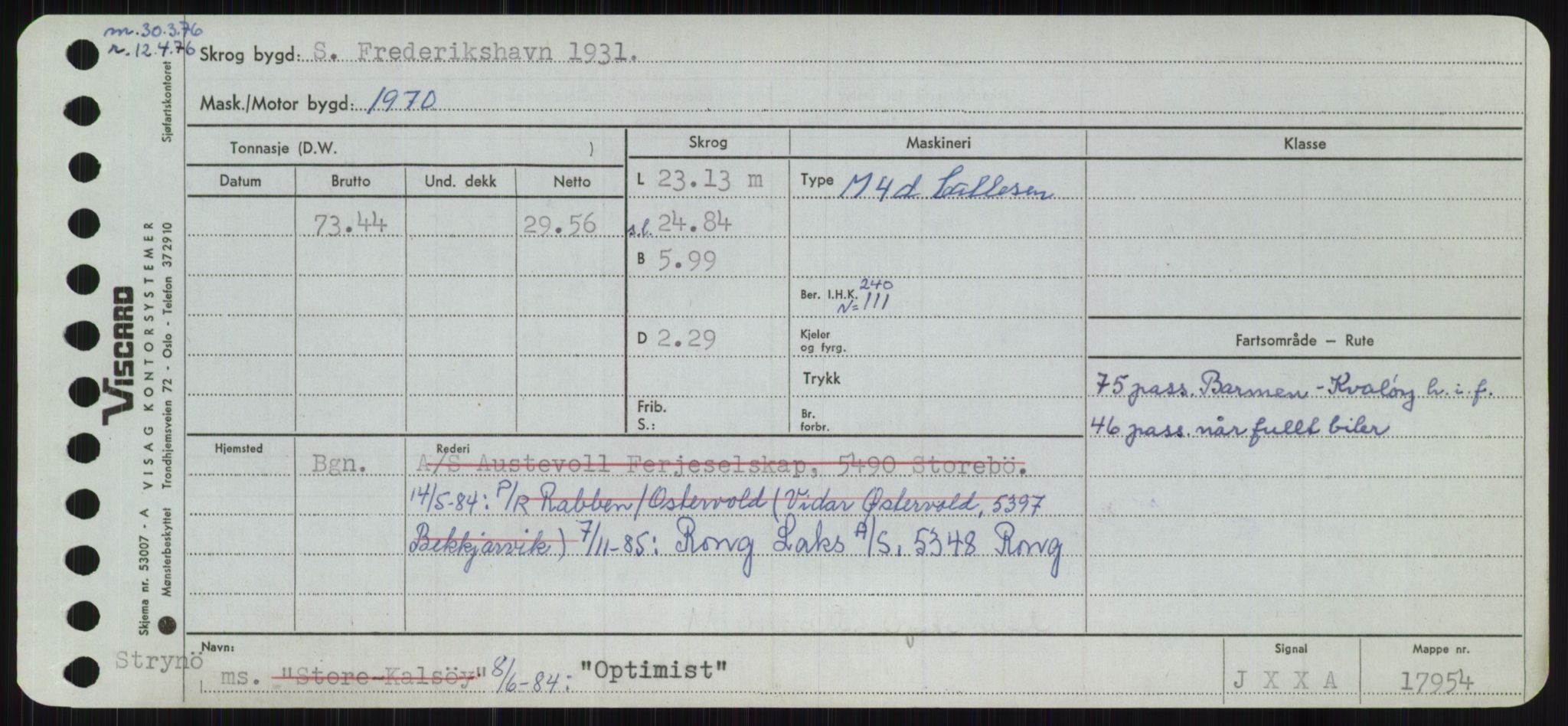 Sjøfartsdirektoratet med forløpere, Skipsmålingen, AV/RA-S-1627/H/Ha/L0004/0002: Fartøy, Mas-R / Fartøy, Odin-R, s. 111