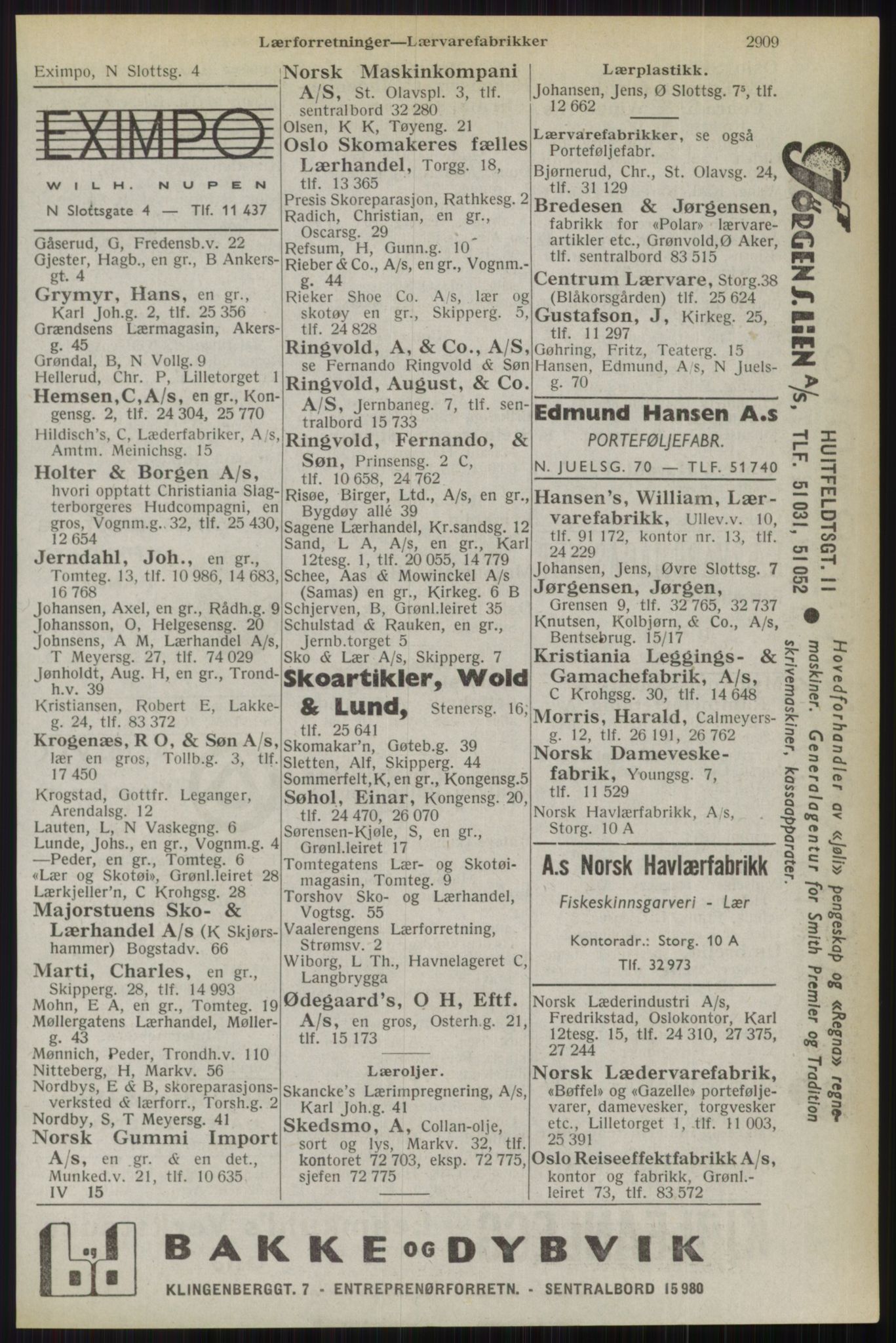 Kristiania/Oslo adressebok, PUBL/-, 1944, s. 2909