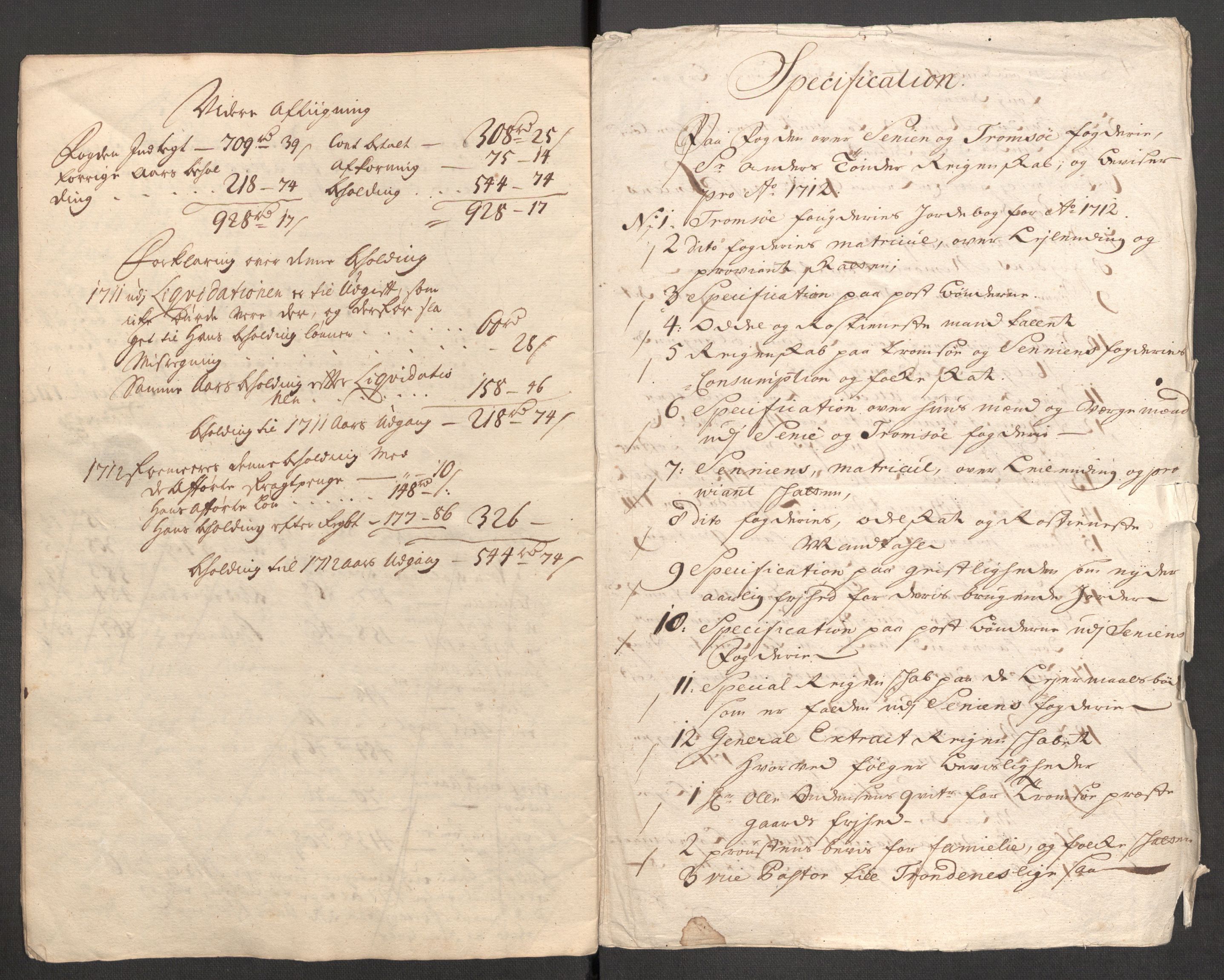 Rentekammeret inntil 1814, Reviderte regnskaper, Fogderegnskap, RA/EA-4092/R68/L4758: Fogderegnskap Senja og Troms, 1711-1712, s. 309