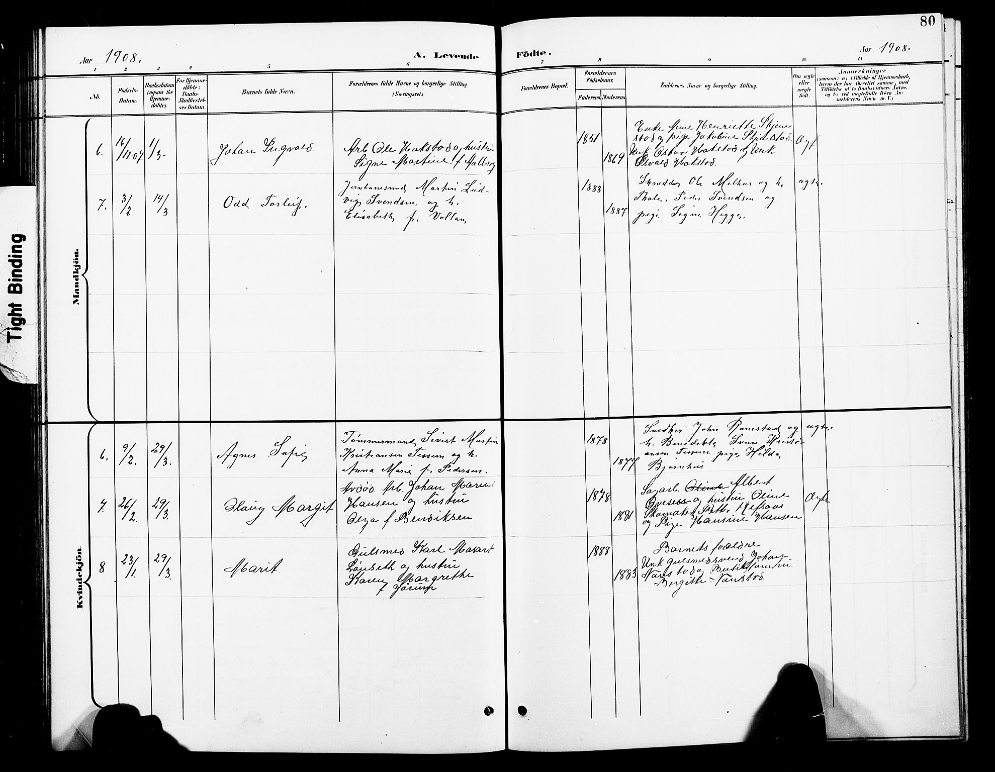Ministerialprotokoller, klokkerbøker og fødselsregistre - Nord-Trøndelag, SAT/A-1458/739/L0375: Klokkerbok nr. 739C03, 1898-1908, s. 80