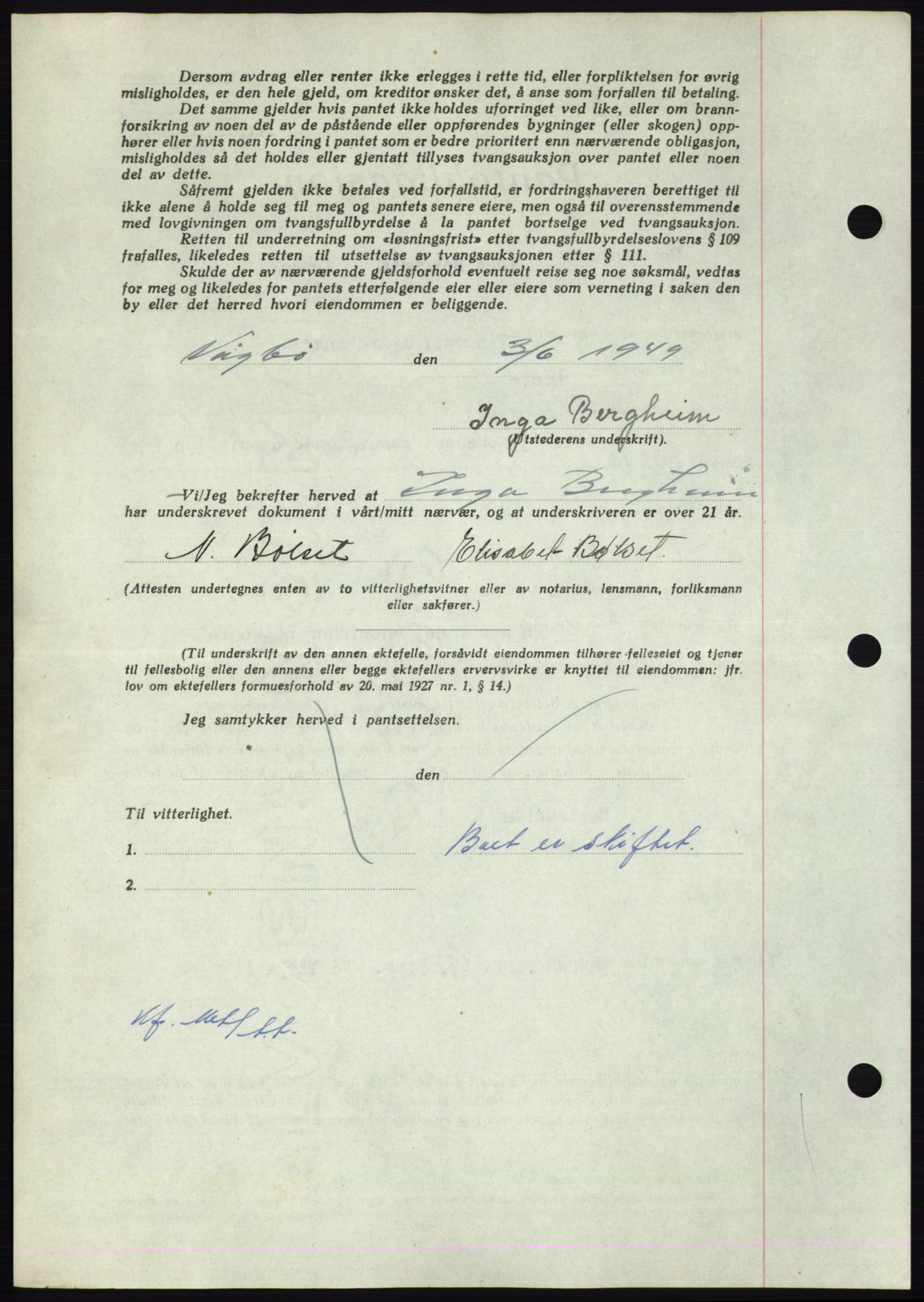 Nordmøre sorenskriveri, AV/SAT-A-4132/1/2/2Ca: Pantebok nr. B101, 1949-1949, Dagboknr: 1650/1949