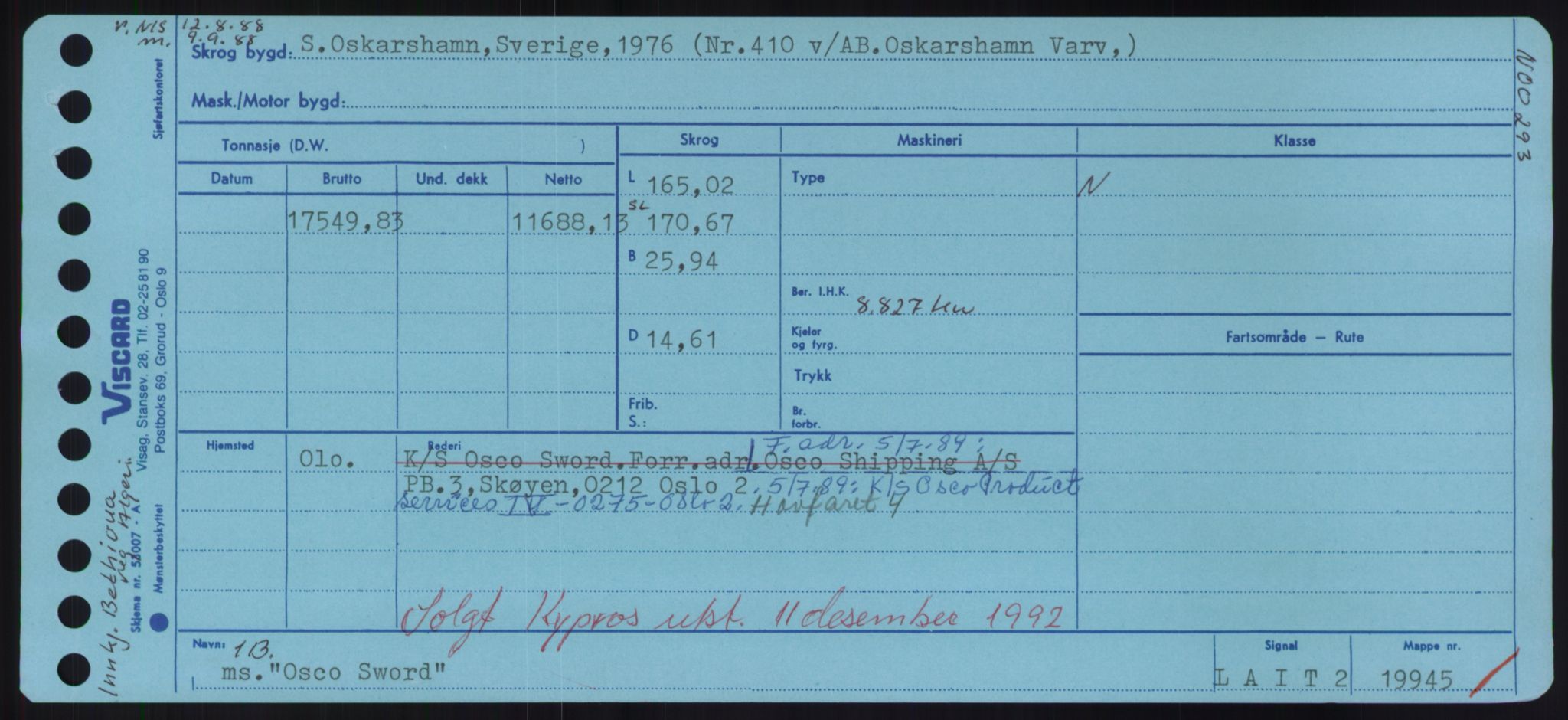 Sjøfartsdirektoratet med forløpere, Skipsmålingen, AV/RA-S-1627/H/Hd/L0028: Fartøy, O, s. 435