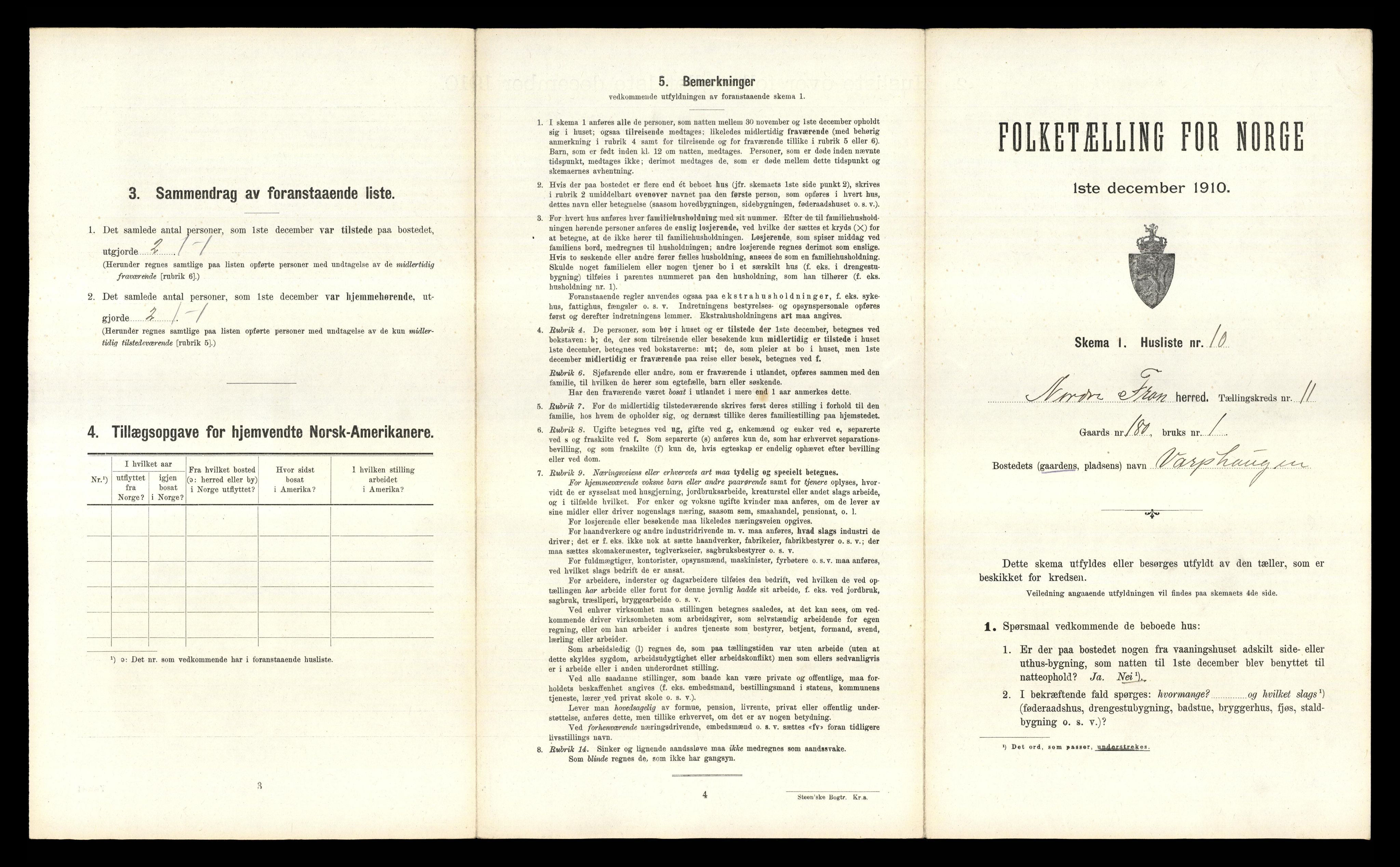 RA, Folketelling 1910 for 0518 Nord-Fron herred, 1910, s. 1388