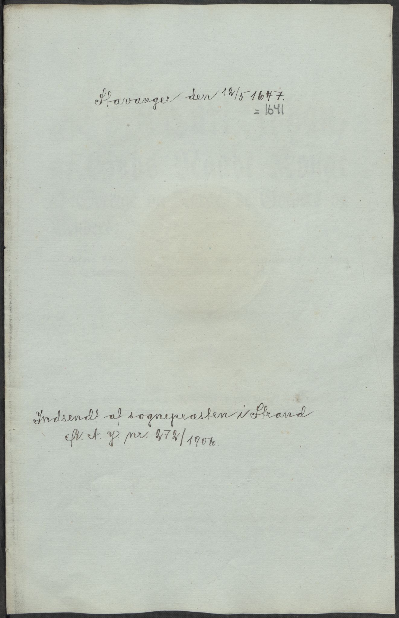 Riksarkivets diplomsamling, AV/RA-EA-5965/F15/L0031: Prestearkiv - Aust-Agder, Vest-Agder og Rogaland, 1575-1768, s. 139