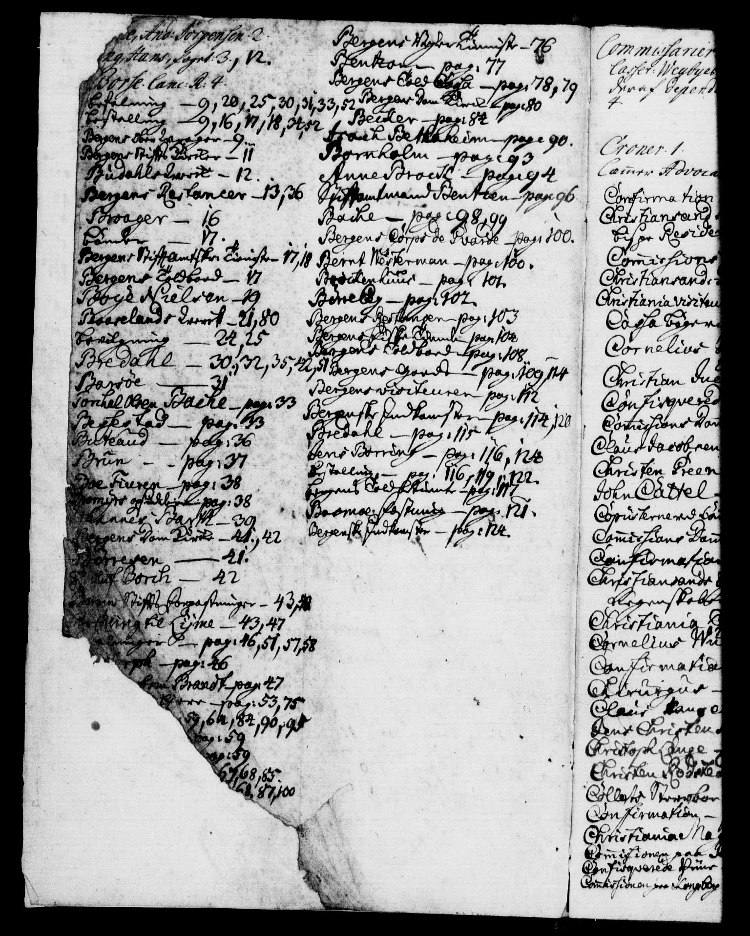 Rentekammeret, Kammerkanselliet, RA/EA-3111/G/Gf/Gfb/L0002: Register til norske relasjons- og resolusjonsprotokoller (merket RK 52.97), 1724-1728