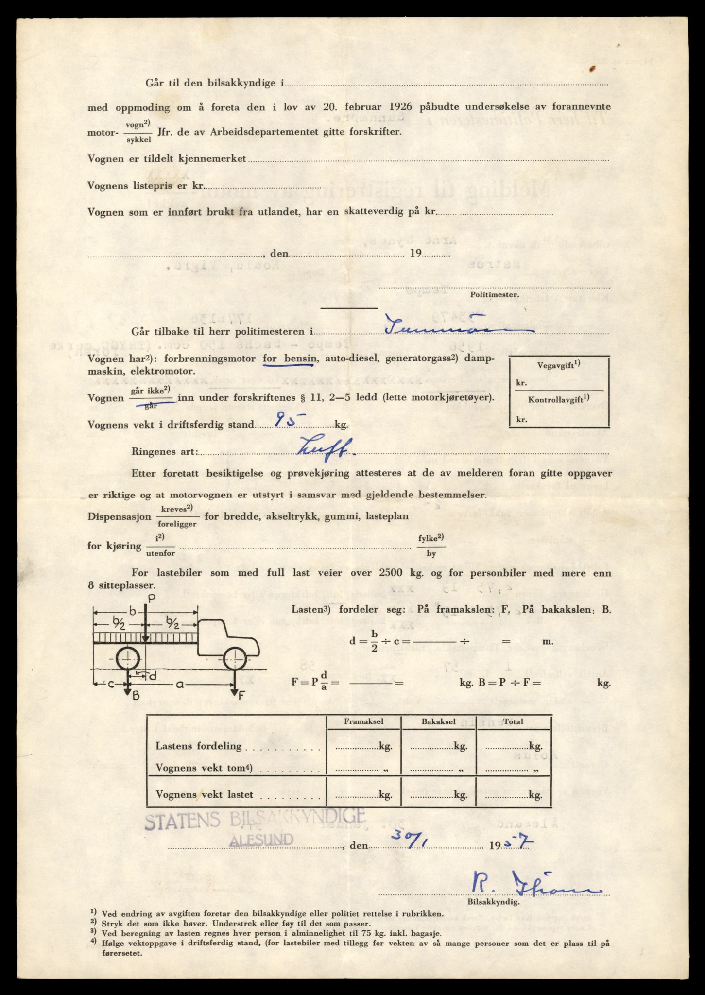 Møre og Romsdal vegkontor - Ålesund trafikkstasjon, AV/SAT-A-4099/F/Fe/L0040: Registreringskort for kjøretøy T 13531 - T 13709, 1927-1998, s. 942