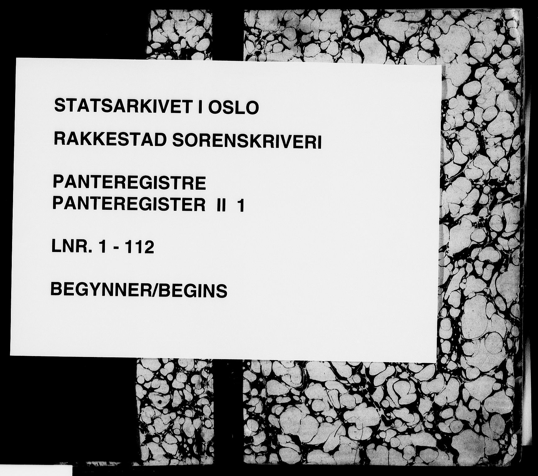 Rakkestad sorenskriveri, SAO/A-10686/G/Ga/Gab/L0001: Panteregister nr. II 1