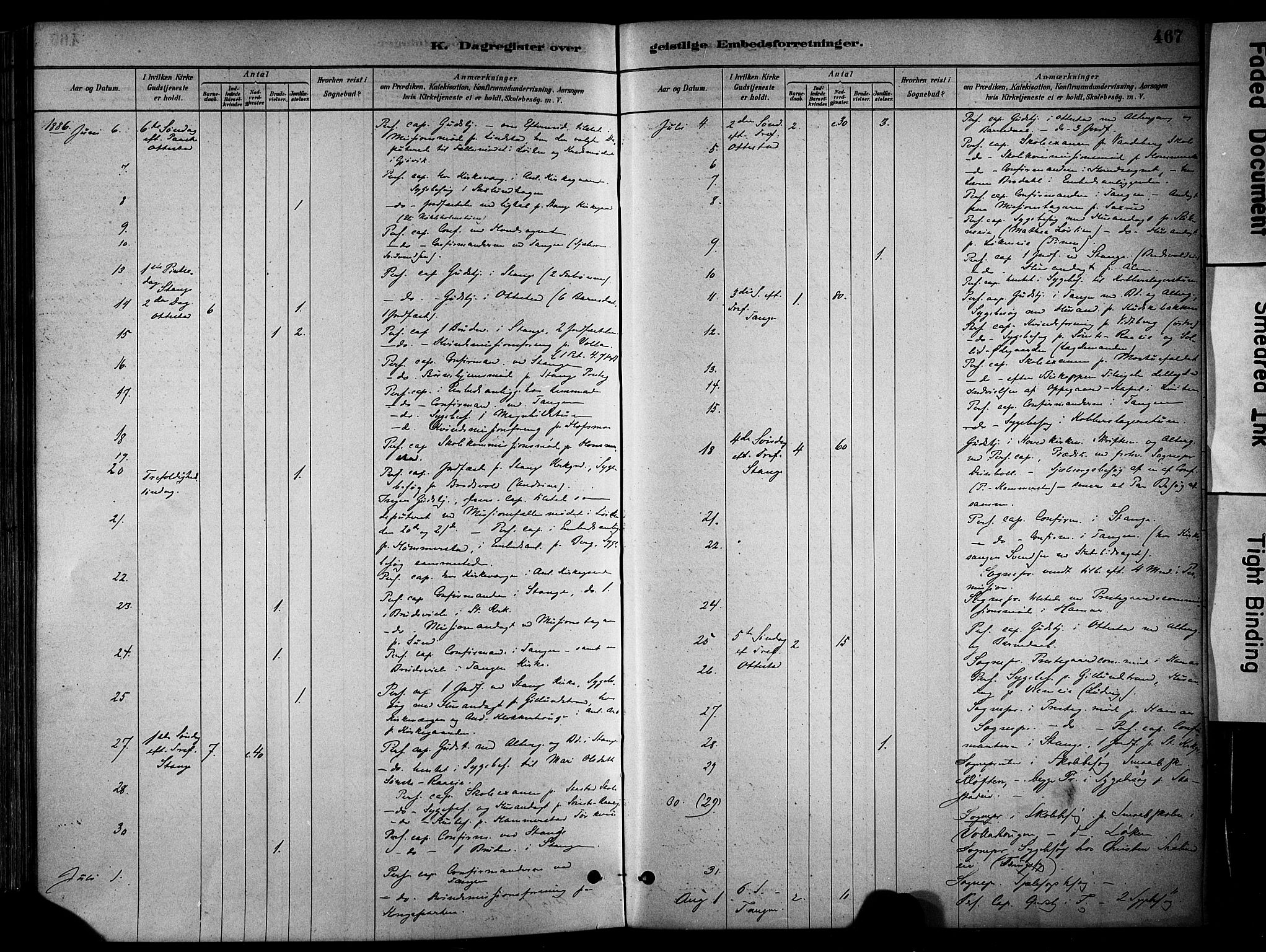 Stange prestekontor, AV/SAH-PREST-002/K/L0017: Ministerialbok nr. 17, 1880-1893, s. 467