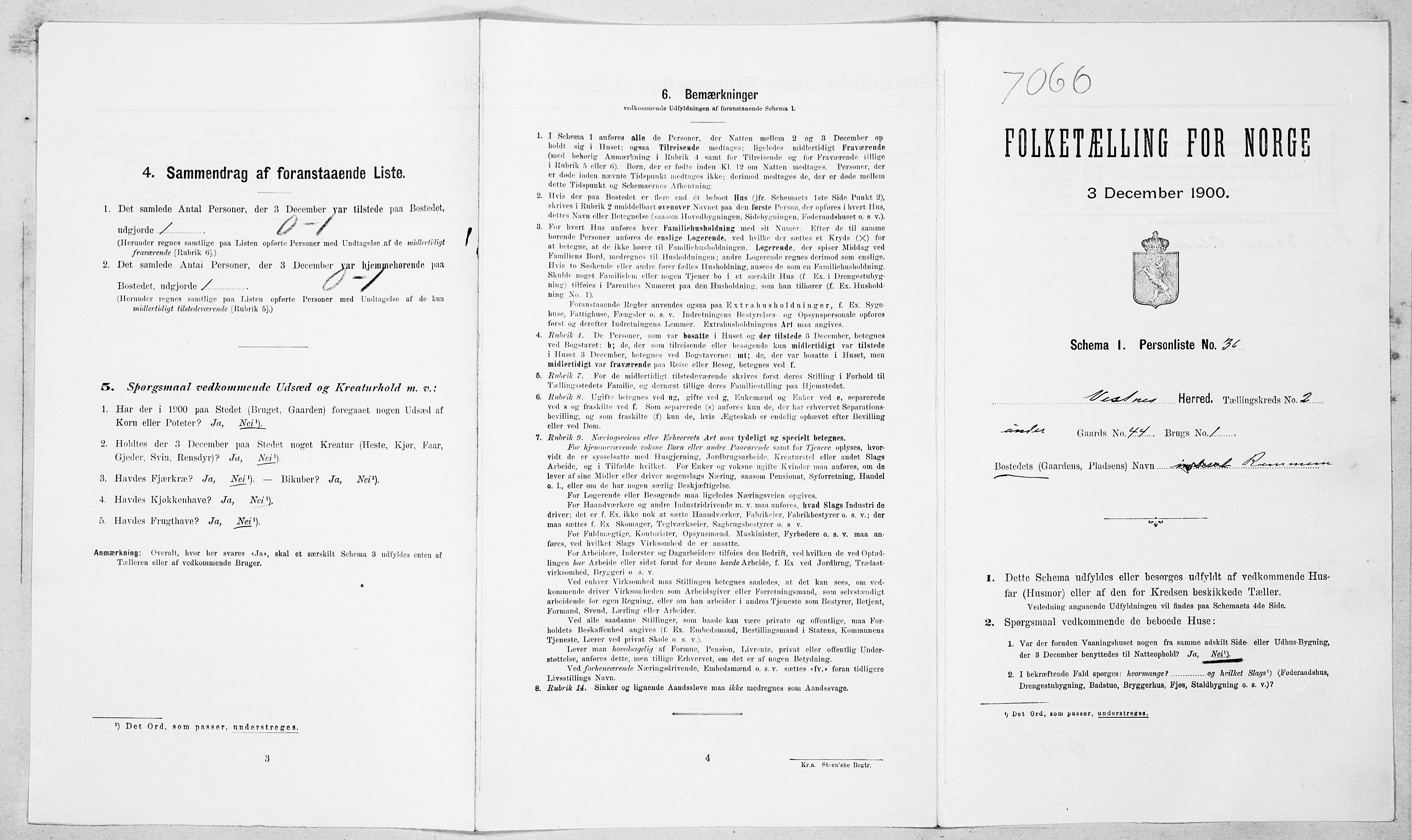 SAT, Folketelling 1900 for 1535 Vestnes herred, 1900, s. 235