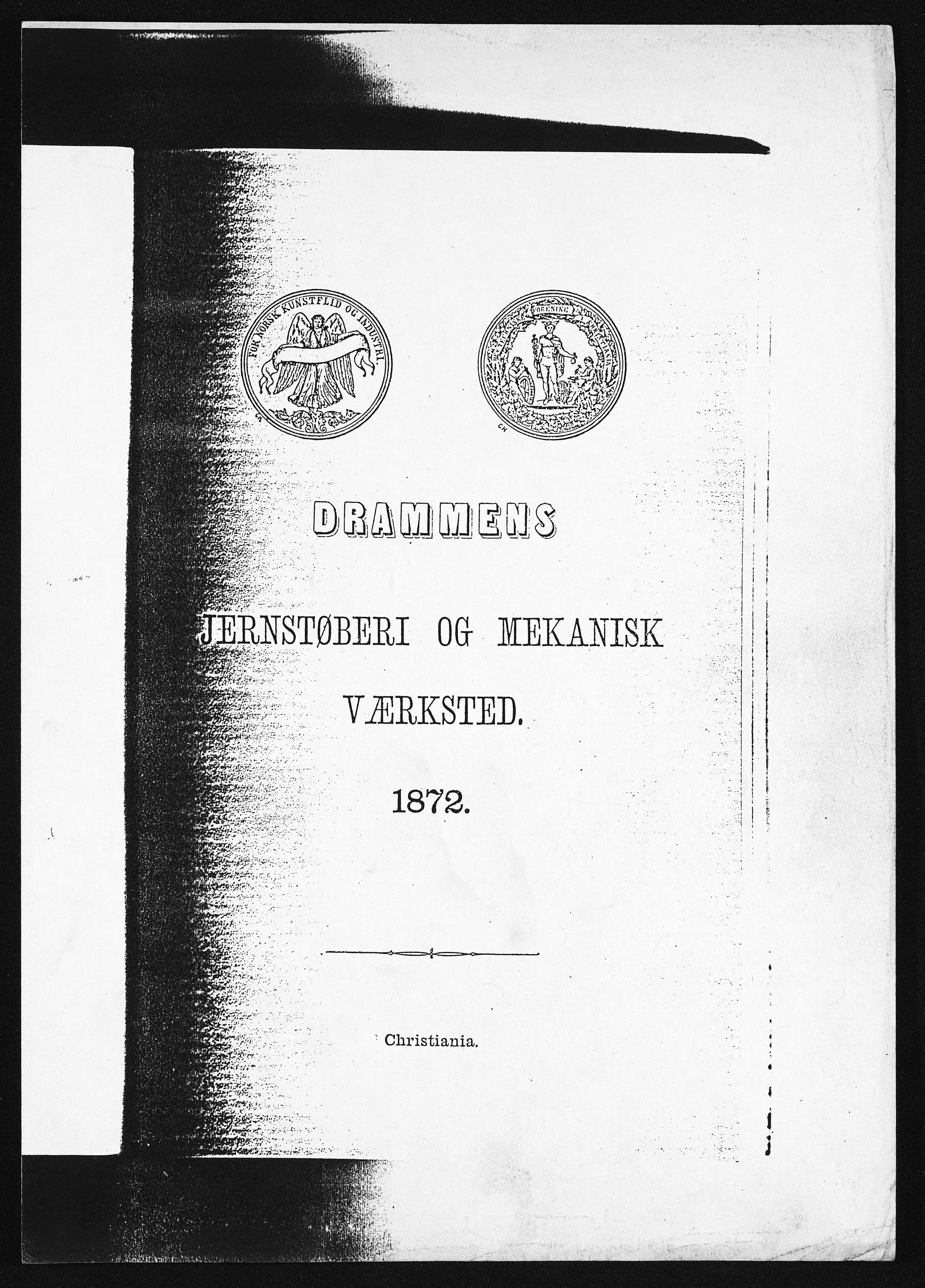 Næs Jernverksmuseets samling av historiske ovnskataloger, NESJ/NJM-006/01/L0049: Drammens Jernstøberi og Mekanisk Værksted, 1872, 1872