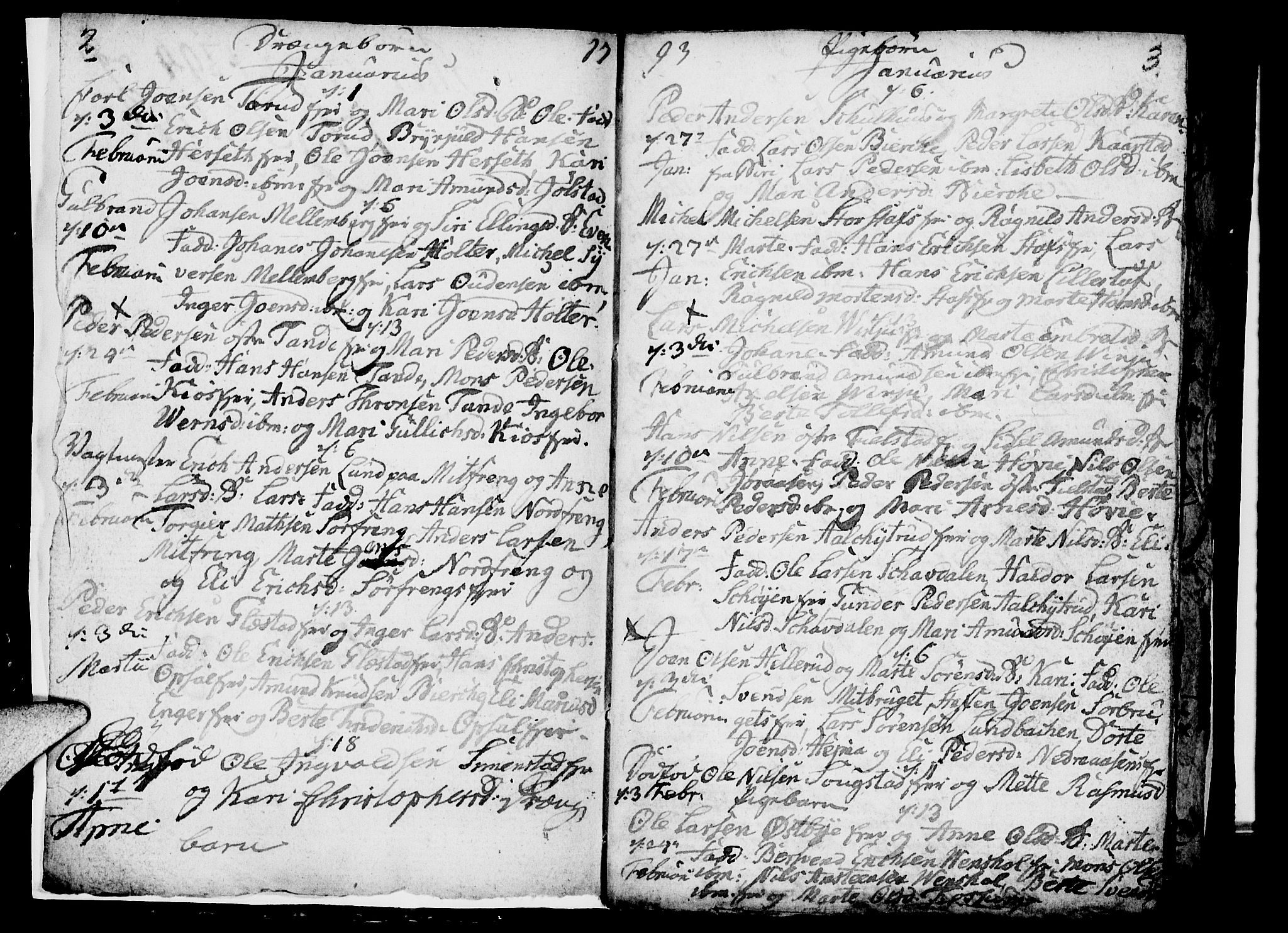 Ringsaker prestekontor, SAH/PREST-014/I/Ia/L0005/0006: Kladd til kirkebok nr. 1F, 1793-1796, s. 2-3