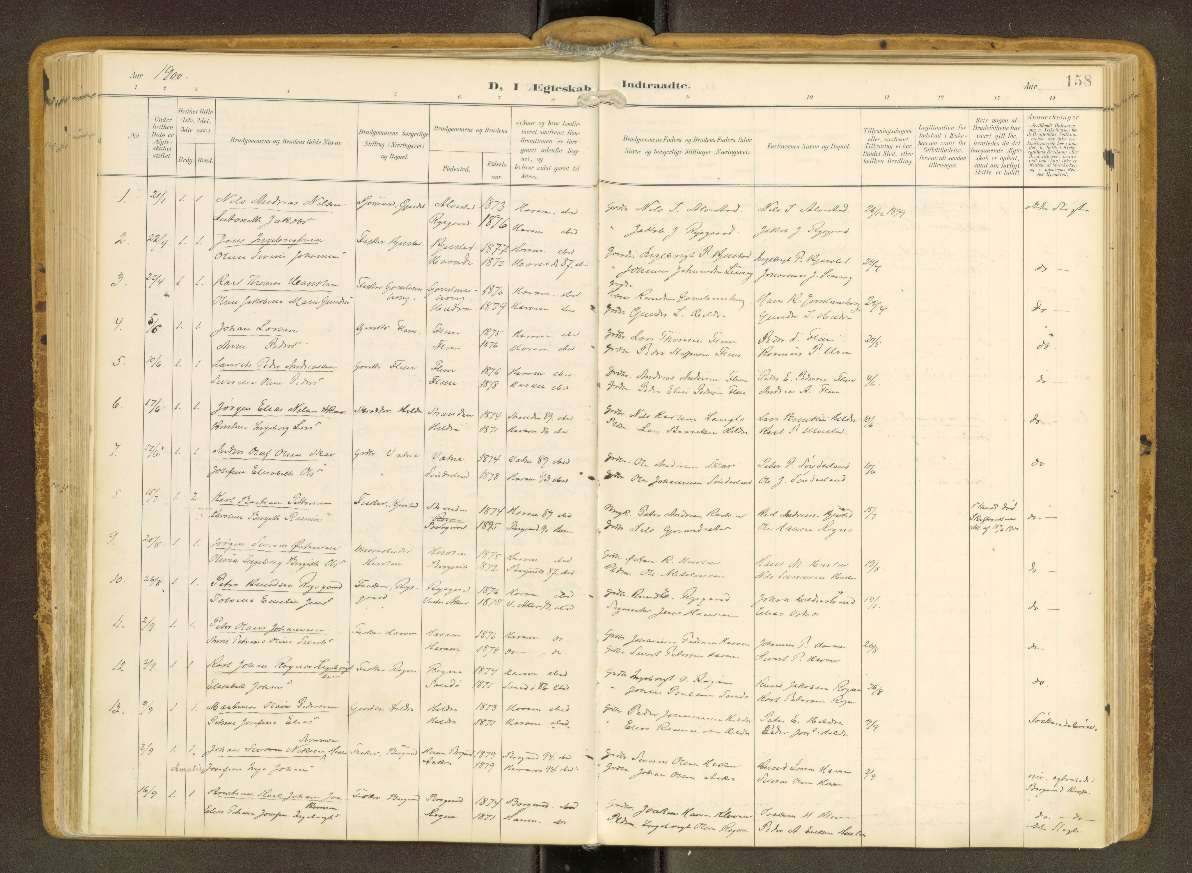 Ministerialprotokoller, klokkerbøker og fødselsregistre - Møre og Romsdal, AV/SAT-A-1454/536/L0517: Ministerialbok nr. 536A--, 1897-1917, s. 158