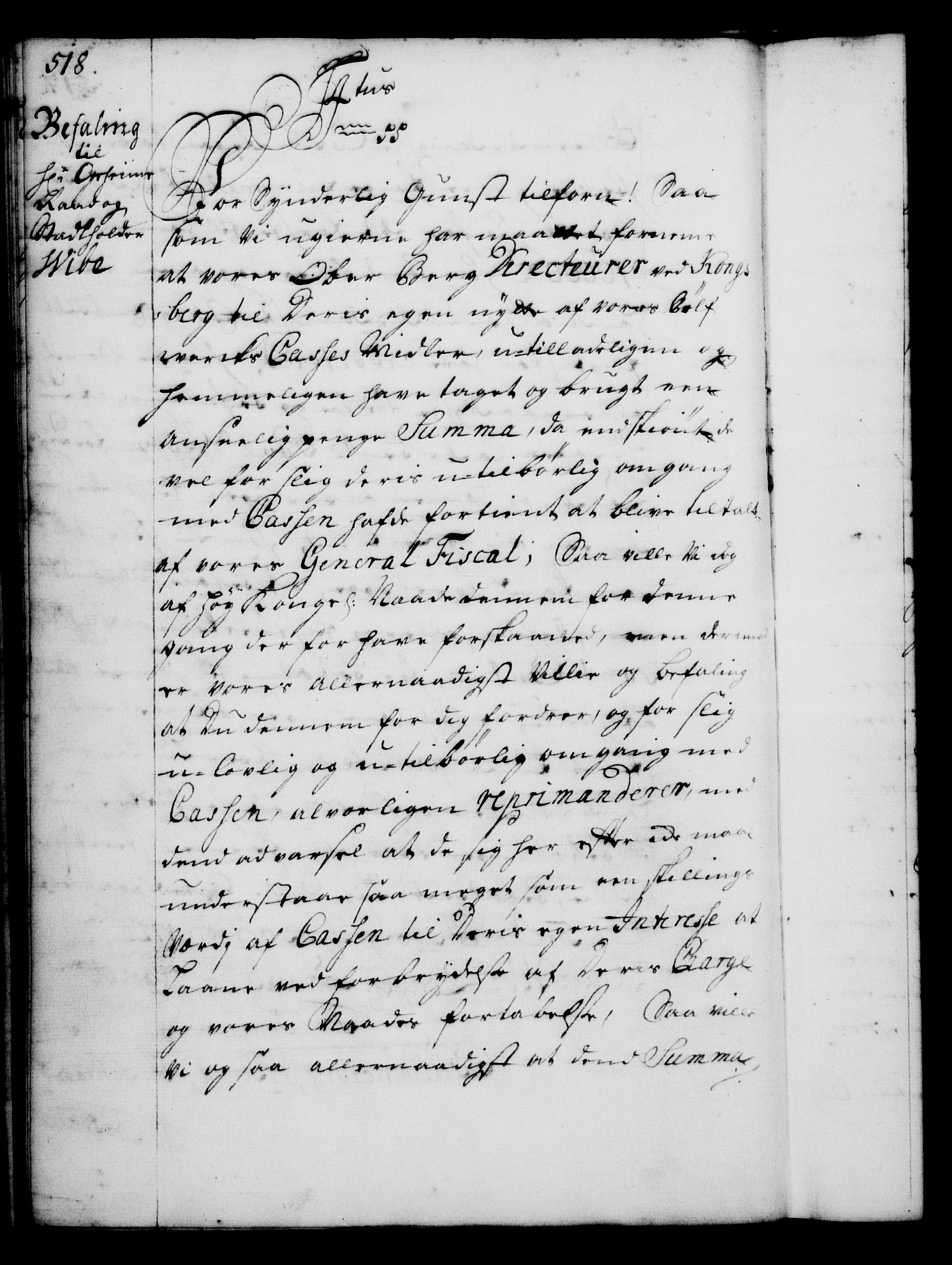 Rentekammeret, Kammerkanselliet, RA/EA-3111/G/Gg/Gga/L0001: Norsk ekspedisjonsprotokoll med register (merket RK 53.1), 1720-1723, s. 518