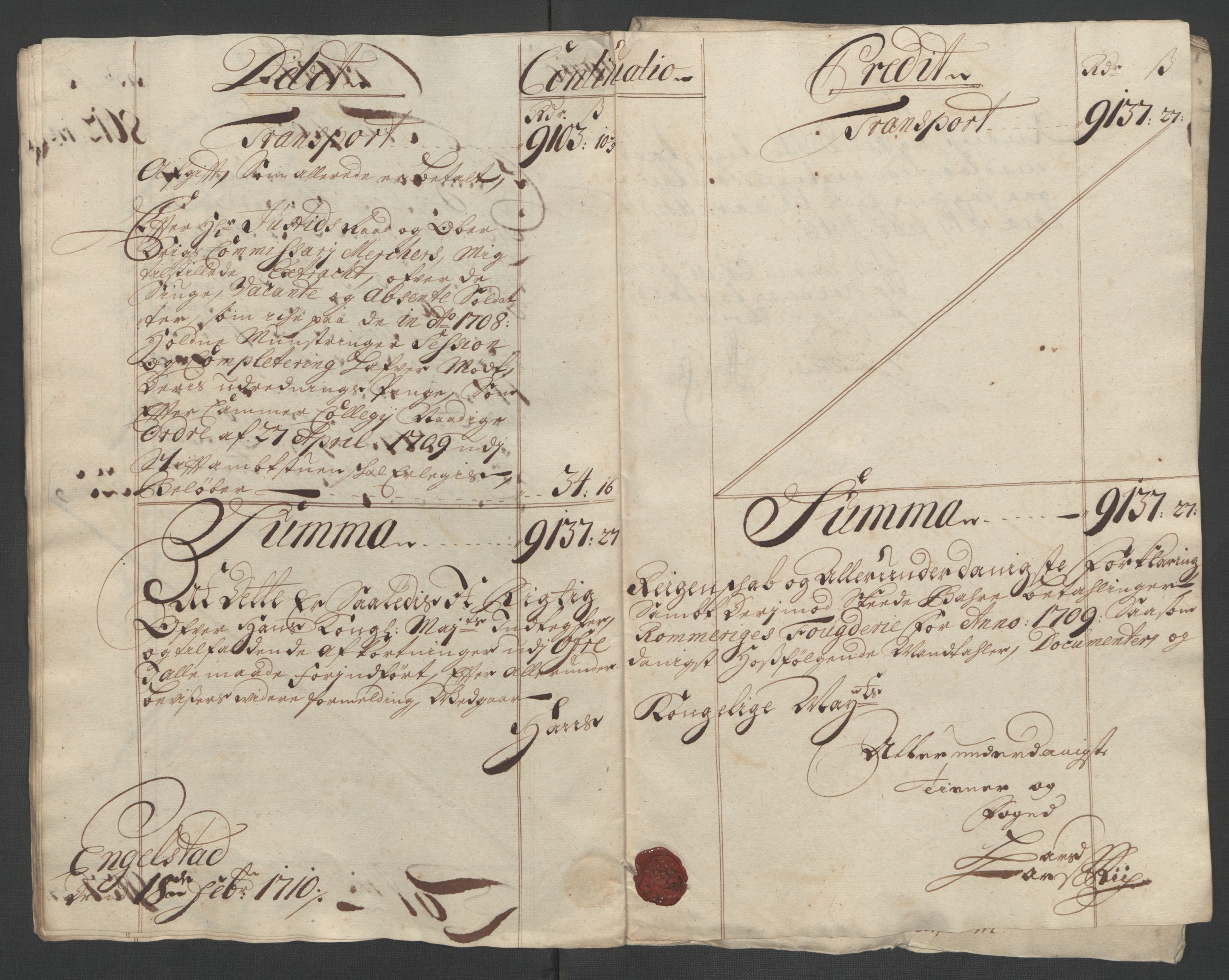 Rentekammeret inntil 1814, Reviderte regnskaper, Fogderegnskap, AV/RA-EA-4092/R12/L0719: Fogderegnskap Øvre Romerike, 1708-1709, s. 221