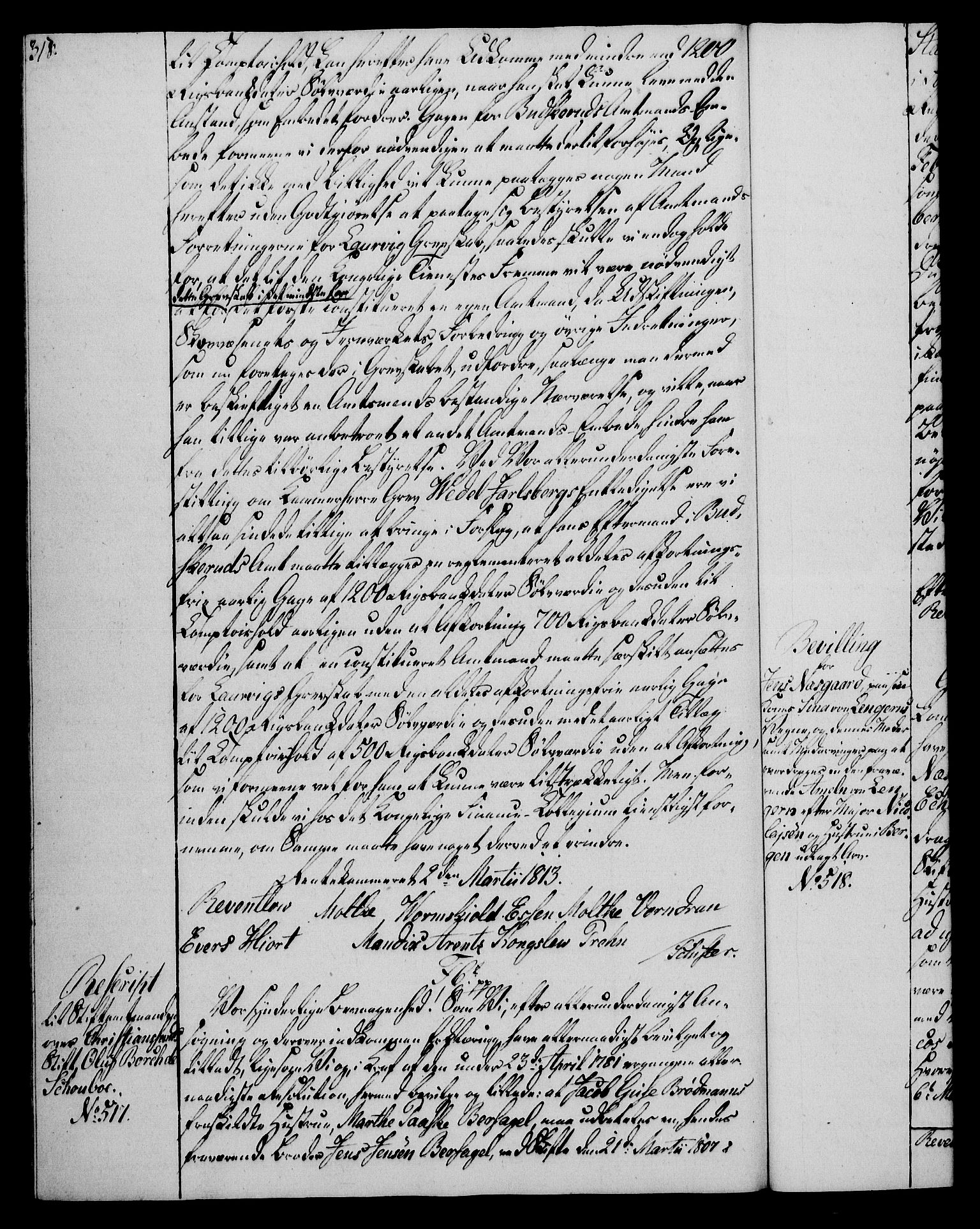 Rentekammeret, Kammerkanselliet, AV/RA-EA-3111/G/Gg/Gga/L0020: Norsk ekspedisjonsprotokoll med register (merket RK 53.20), 1811-1814, s. 318