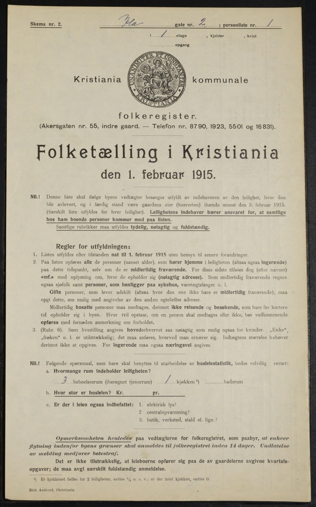 OBA, Kommunal folketelling 1.2.1915 for Kristiania, 1915, s. 42656