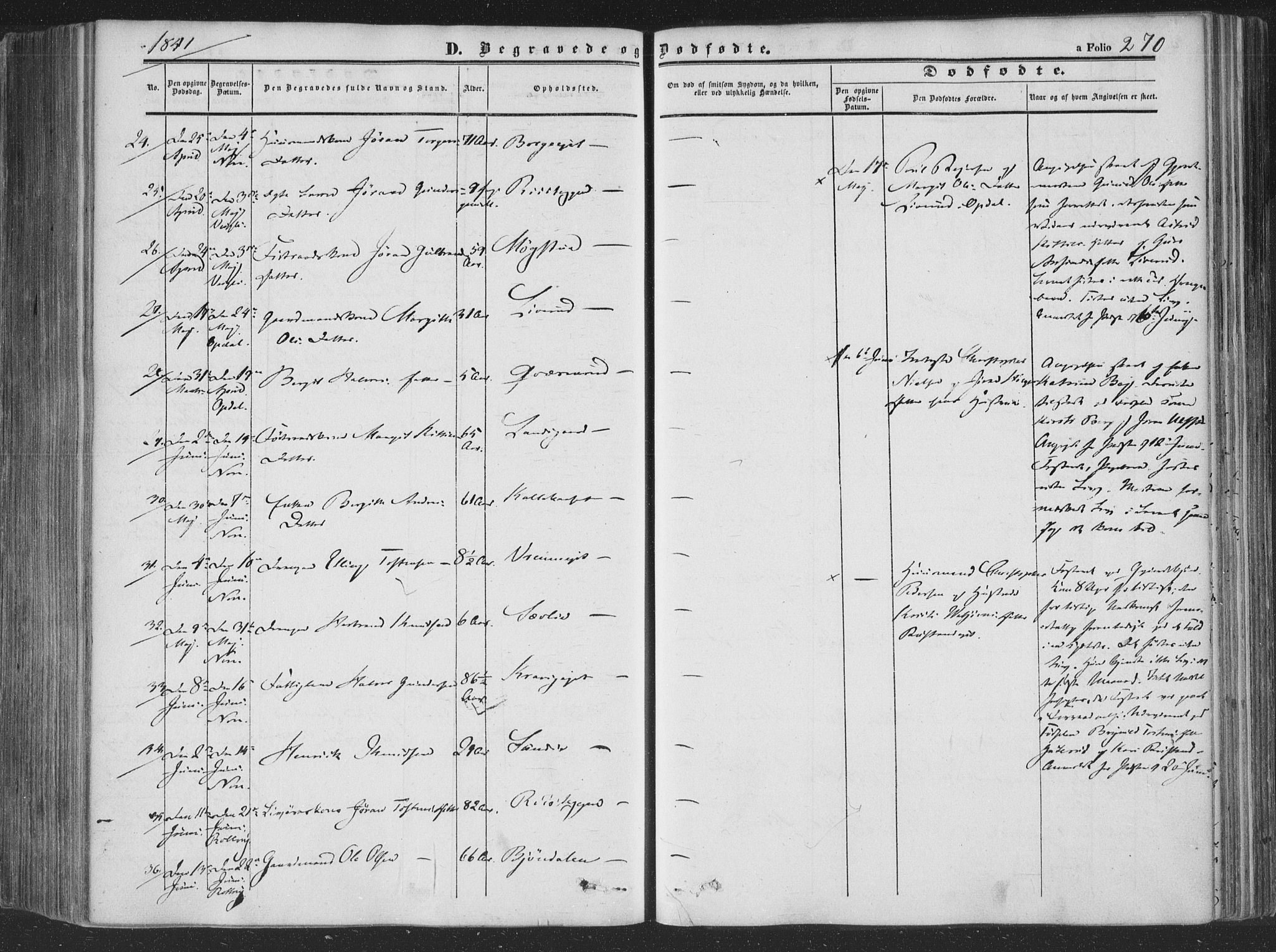 Rollag kirkebøker, AV/SAKO-A-240/F/Fa/L0008: Ministerialbok nr. I 8, 1847-1860, s. 270