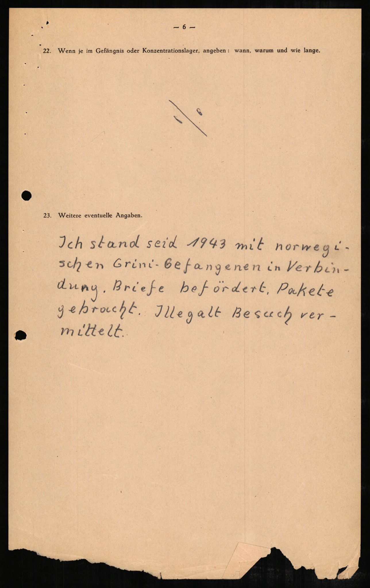 Forsvaret, Forsvarets overkommando II, AV/RA-RAFA-3915/D/Db/L0002: CI Questionaires. Tyske okkupasjonsstyrker i Norge. Tyskere., 1945-1946, s. 497