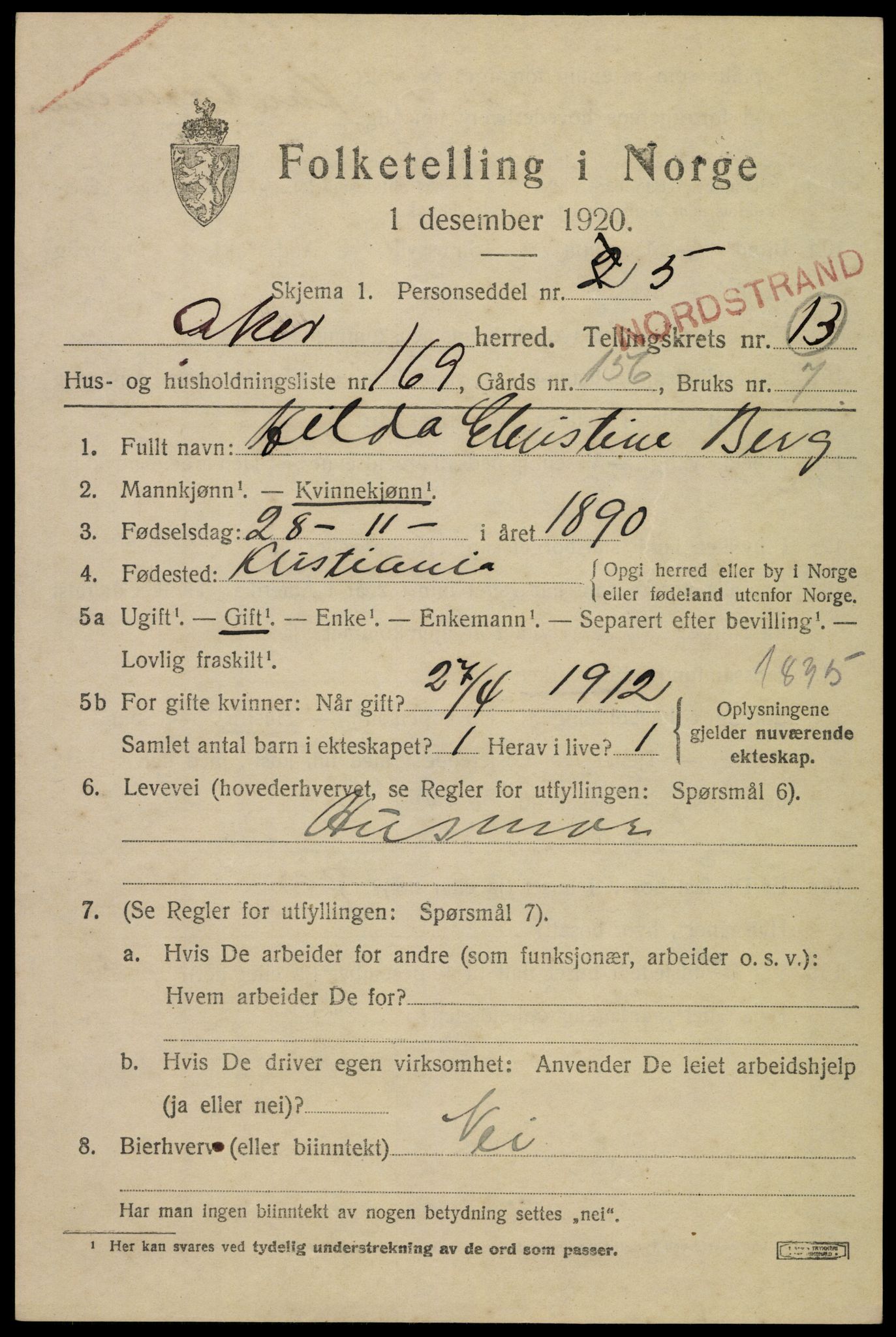 SAO, Folketelling 1920 for 0218 Aker herred, 1920, s. 81620
