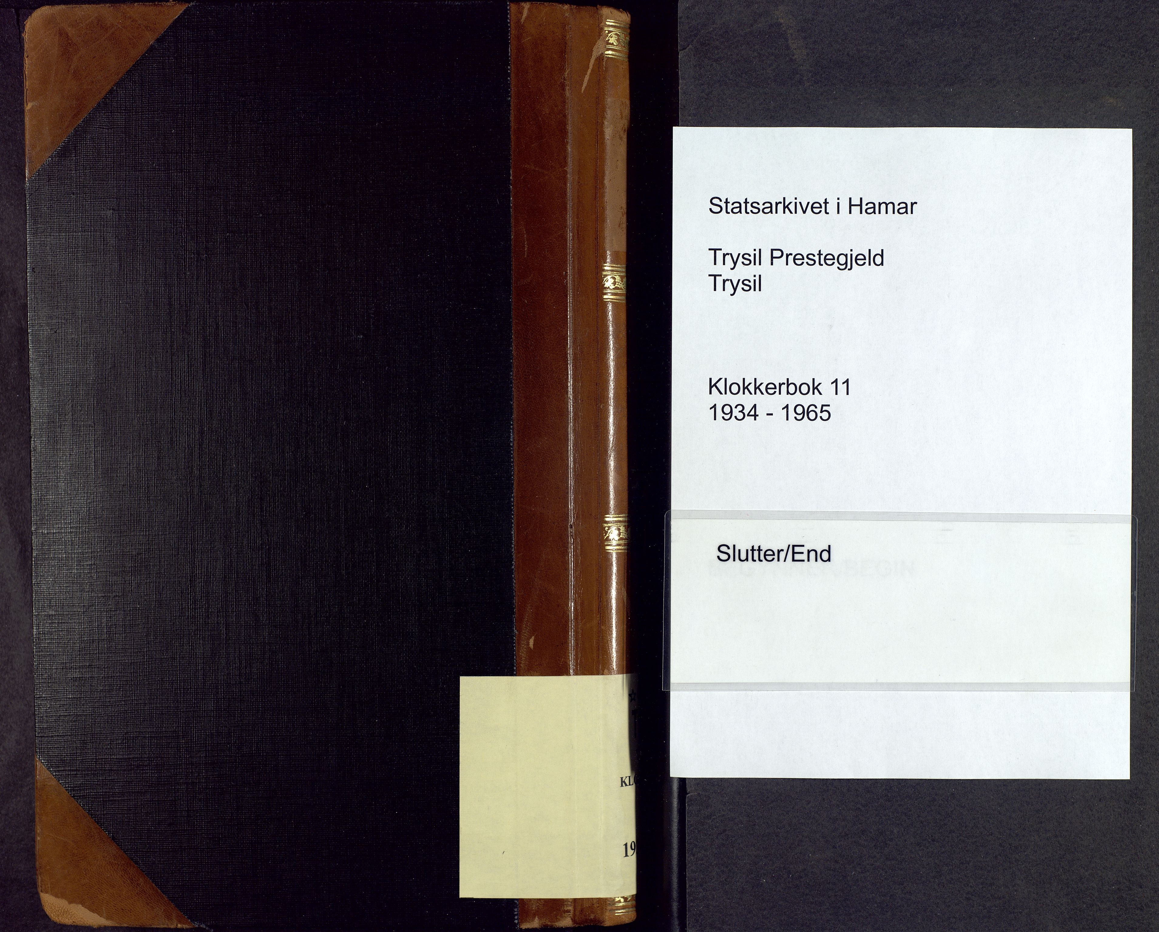 Trysil prestekontor, SAH/PREST-046/H/Ha/Hab/L0011: Klokkerbok nr. 11, 1934-1965