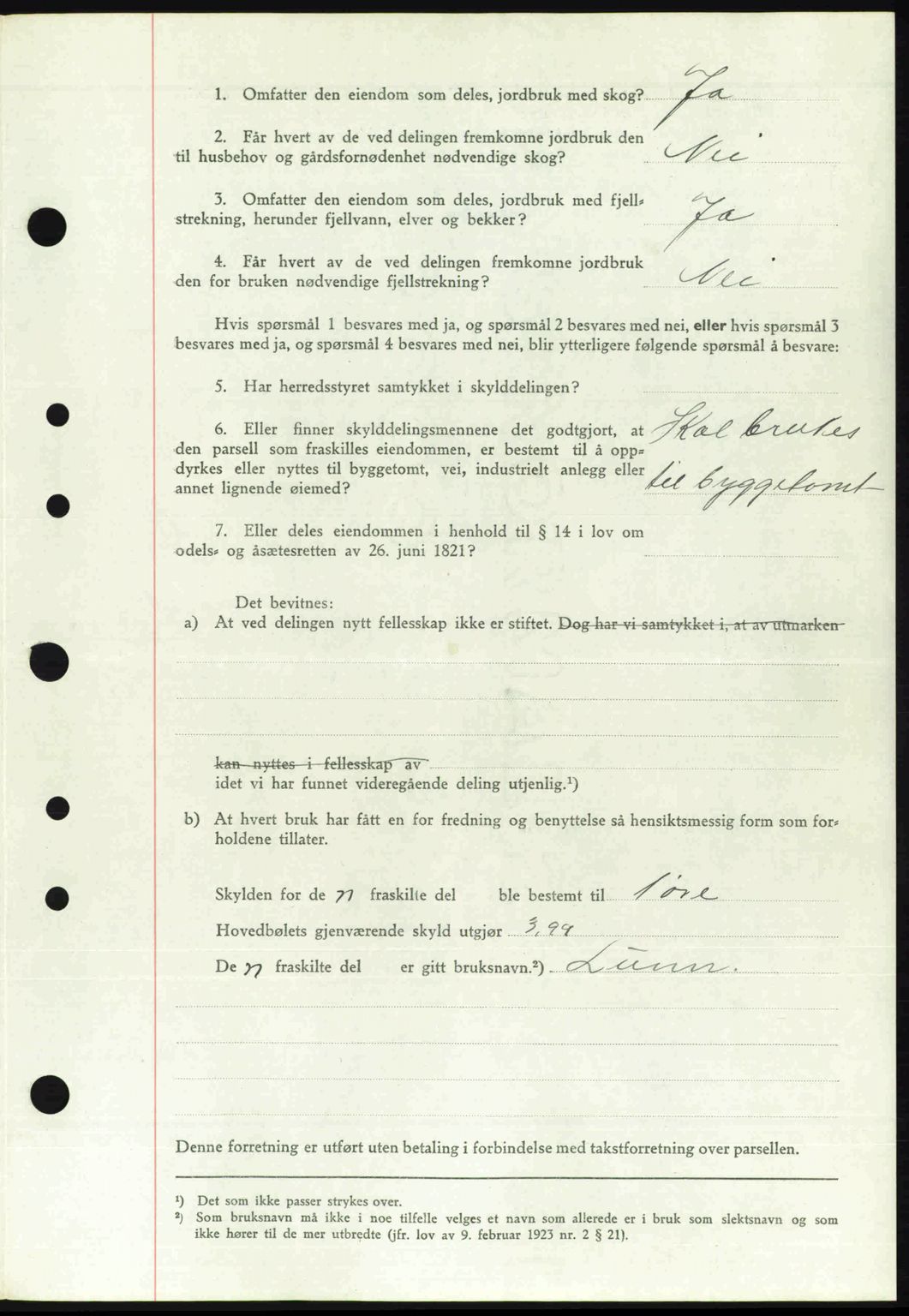 Sør-Gudbrandsdal tingrett, SAH/TING-004/H/Hb/Hbd/L0018: Pantebok nr. A18, 1947-1947, Dagboknr: 1031/1947