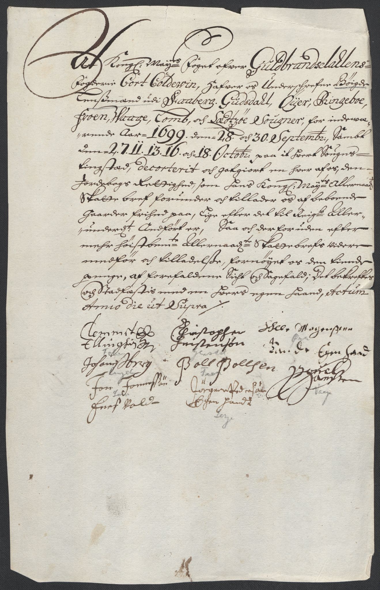 Rentekammeret inntil 1814, Reviderte regnskaper, Fogderegnskap, RA/EA-4092/R17/L1172: Fogderegnskap Gudbrandsdal, 1699, s. 192