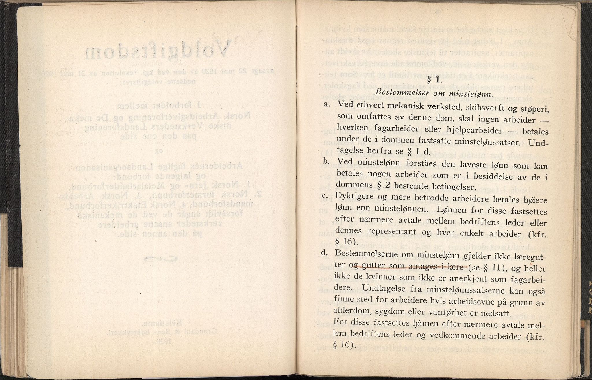 Norsk jern- og metallarbeiderforbund, AAB/ARK-1659/O/L0001/0006: Verkstedsoverenskomsten / Verkstedsoverenskomsten, 1920