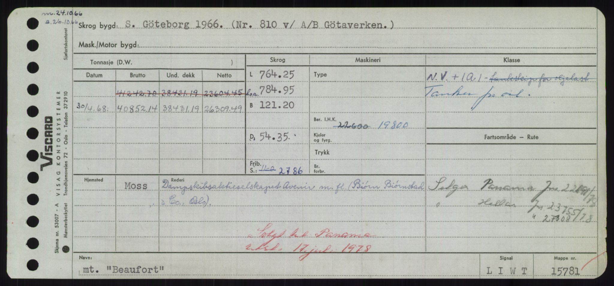 Sjøfartsdirektoratet med forløpere, Skipsmålingen, AV/RA-S-1627/H/Hd/L0003: Fartøy, B-Bev, s. 437