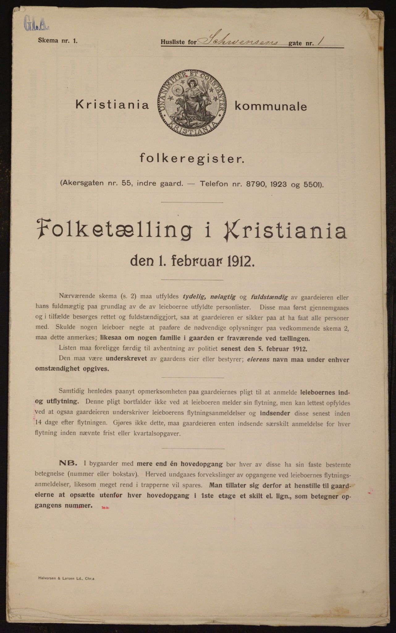 OBA, Kommunal folketelling 1.2.1912 for Kristiania, 1912, s. 92879