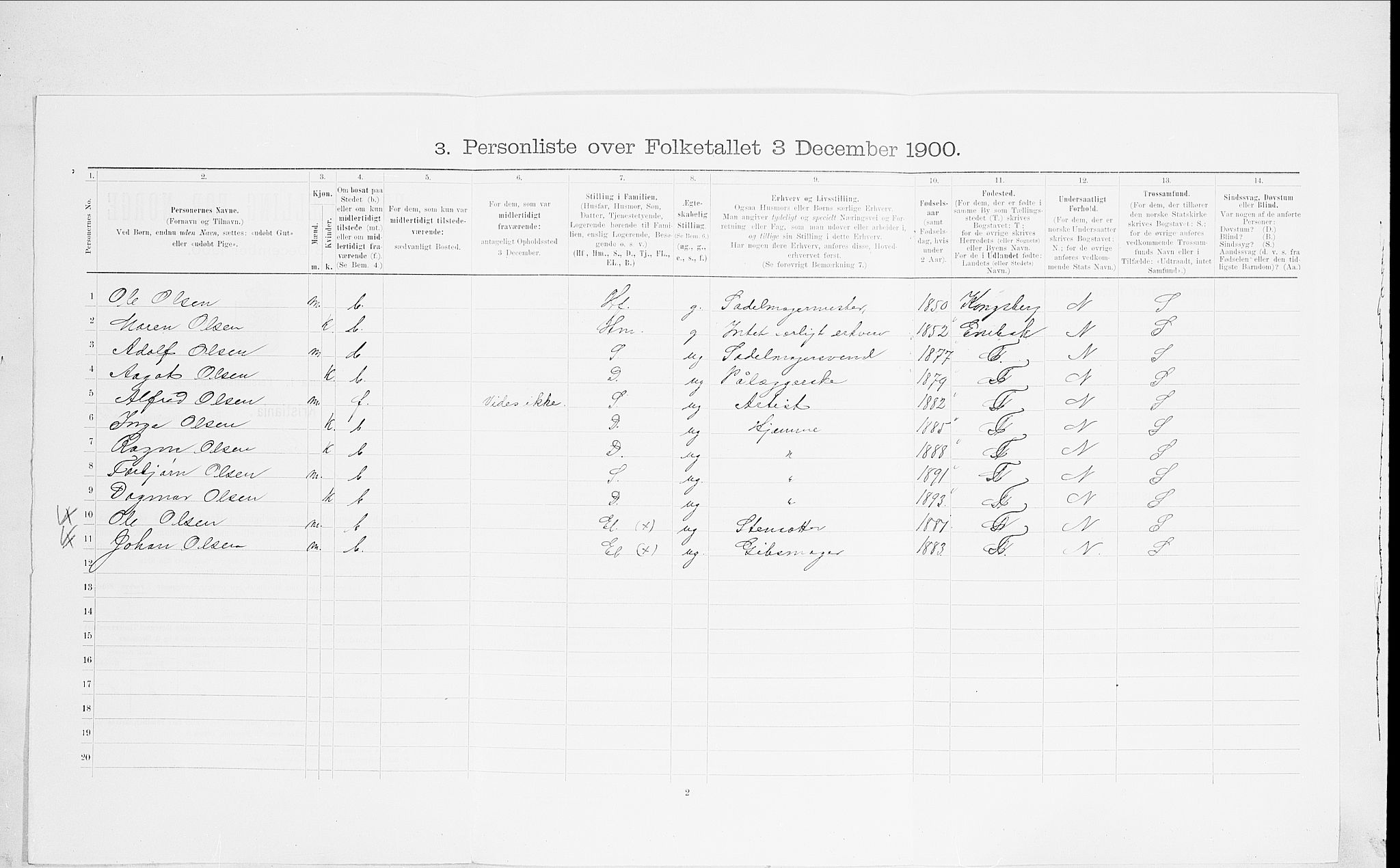 SAO, Folketelling 1900 for 0301 Kristiania kjøpstad, 1900, s. 102493