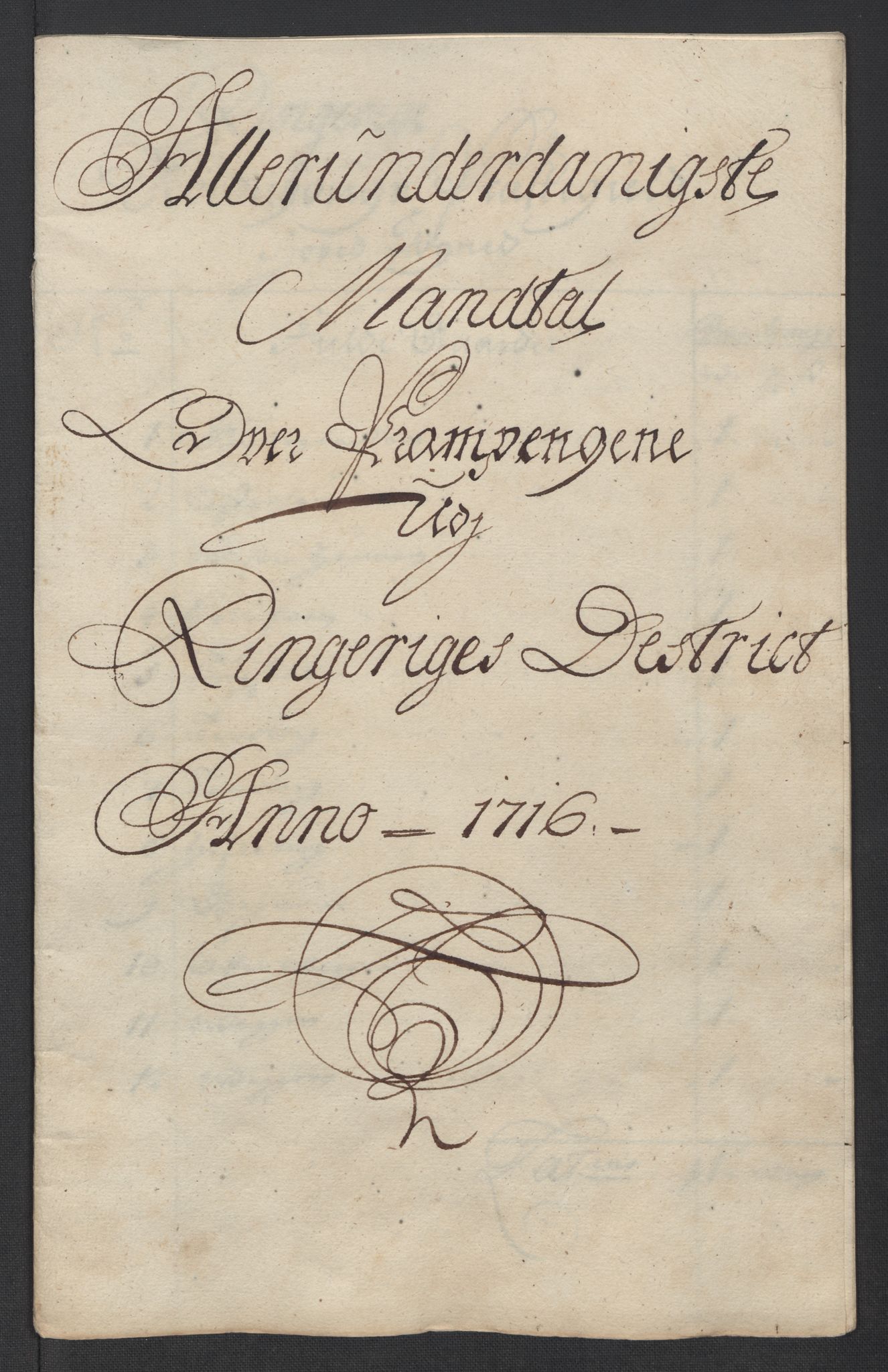 Rentekammeret inntil 1814, Reviderte regnskaper, Fogderegnskap, AV/RA-EA-4092/R23/L1474: Fogderegnskap Ringerike og Hallingdal, 1716, s. 65