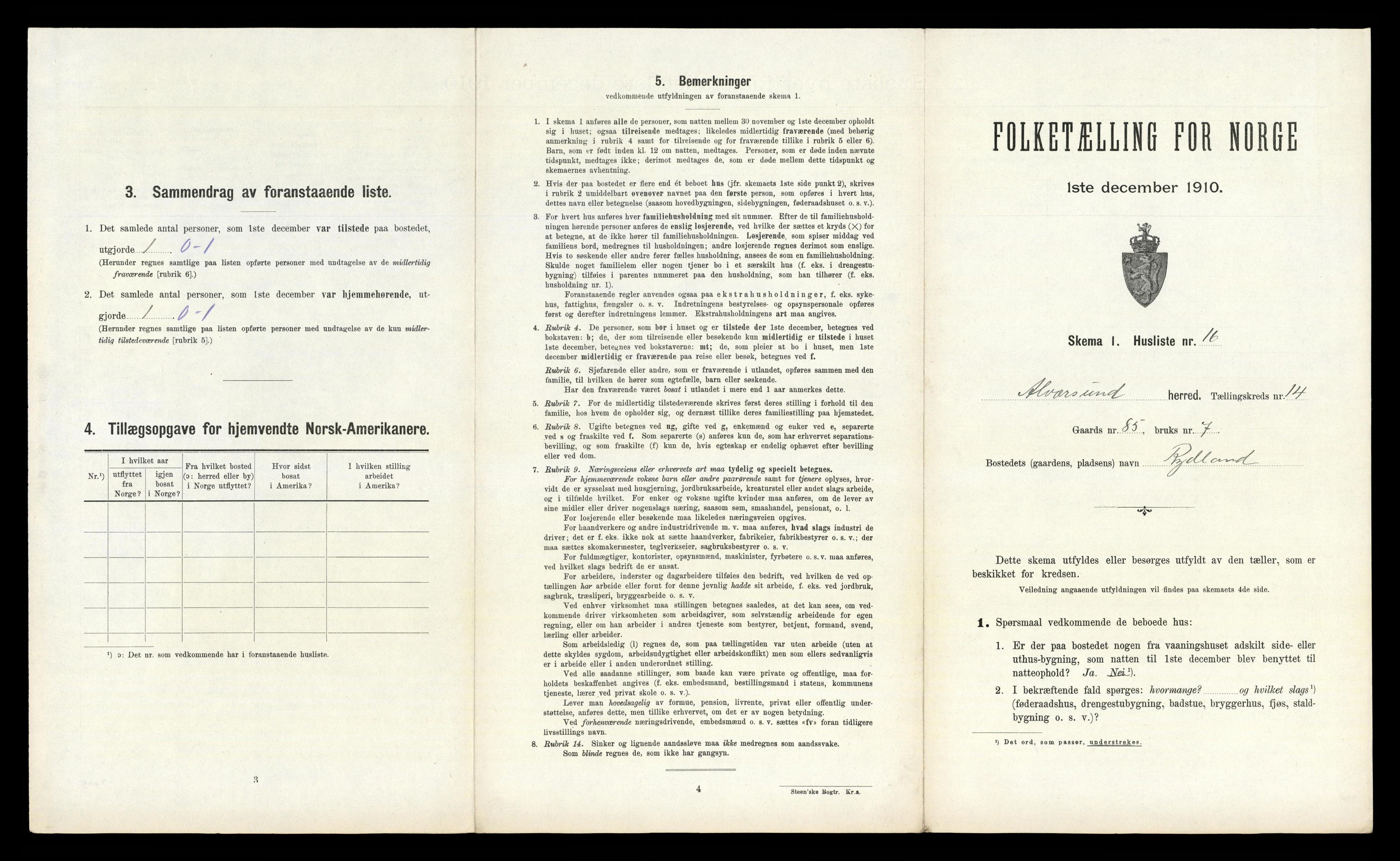 RA, Folketelling 1910 for 1257 Alversund herred, 1910, s. 1018