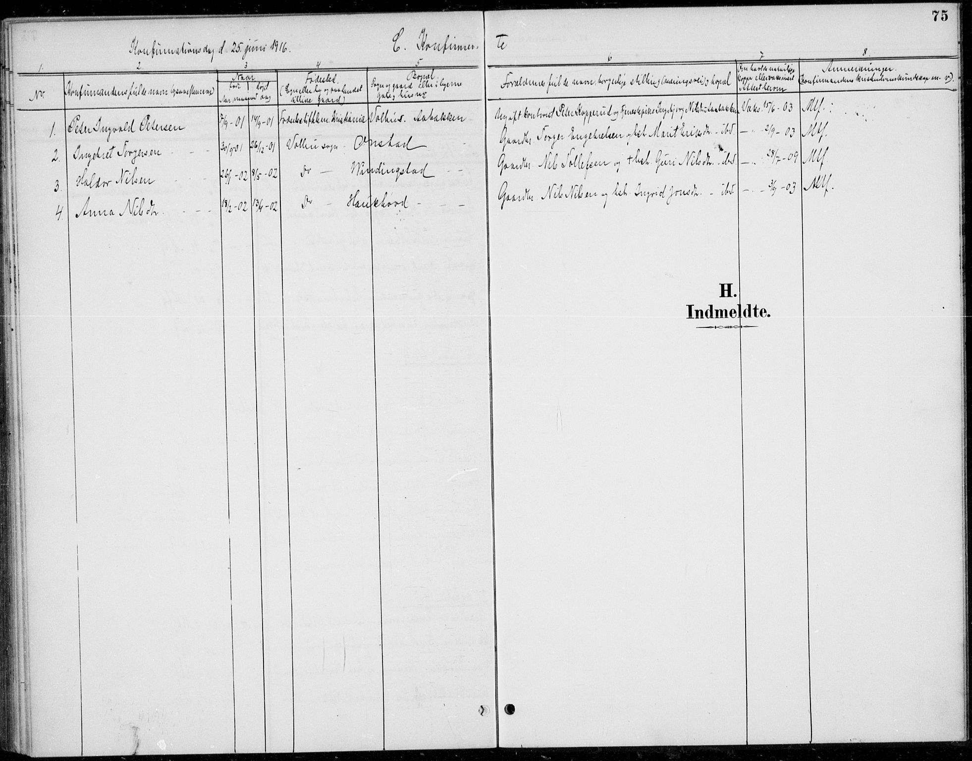Øystre Slidre prestekontor, AV/SAH-PREST-138/H/Ha/Haa/L0005: Ministerialbok nr. 5, 1887-1916, s. 75