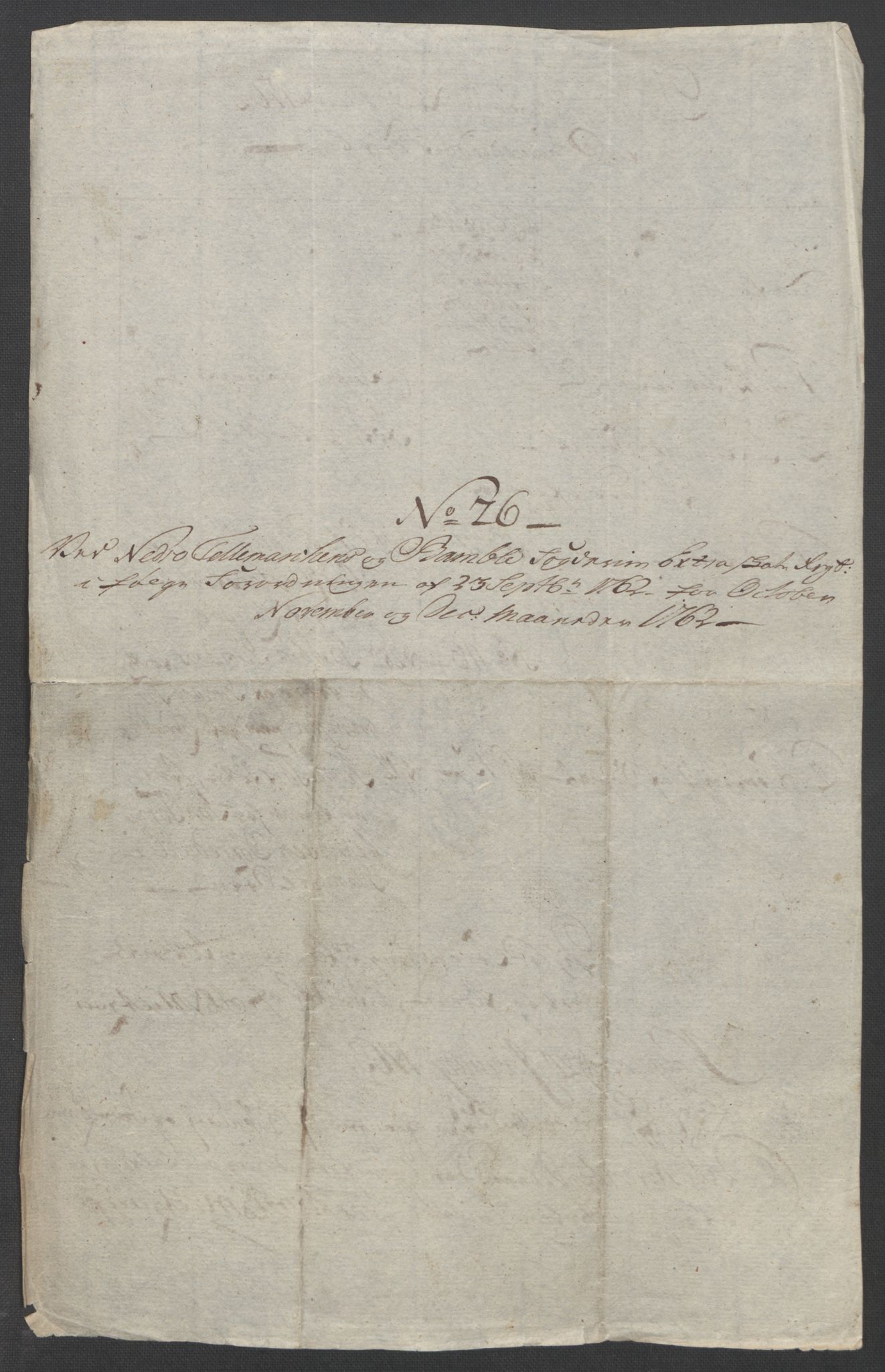 Rentekammeret inntil 1814, Reviderte regnskaper, Fogderegnskap, AV/RA-EA-4092/R37/L2239: Ekstraskatten Nedre Telemark og Bamble, 1762-1763, s. 240