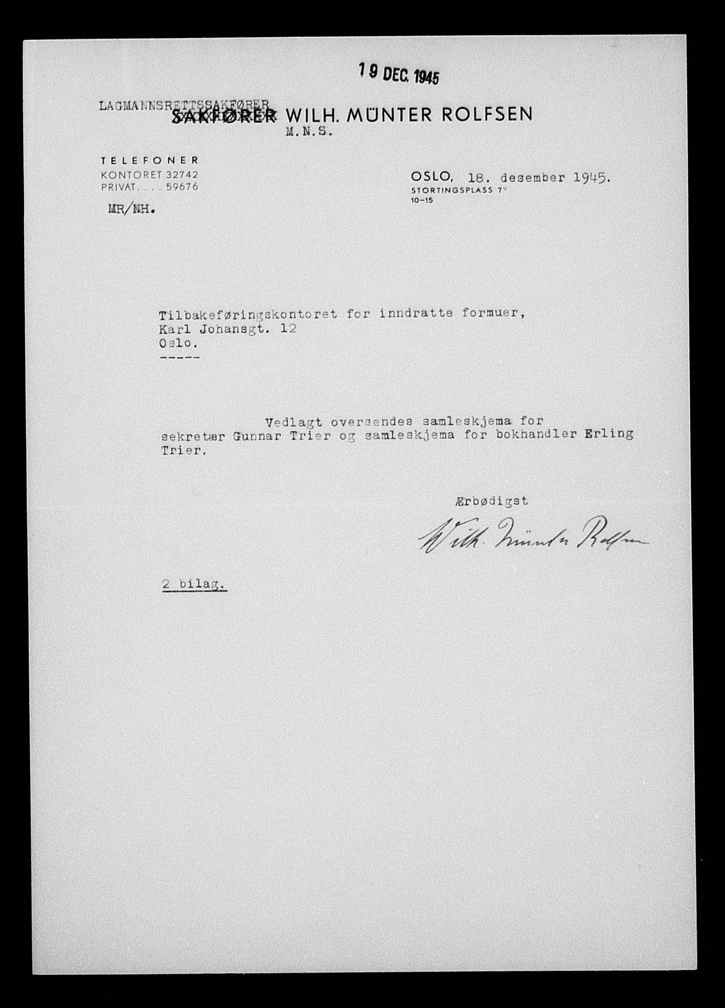 Justisdepartementet, Tilbakeføringskontoret for inndratte formuer, AV/RA-S-1564/H/Hc/Hcc/L0984: --, 1945-1947, s. 181